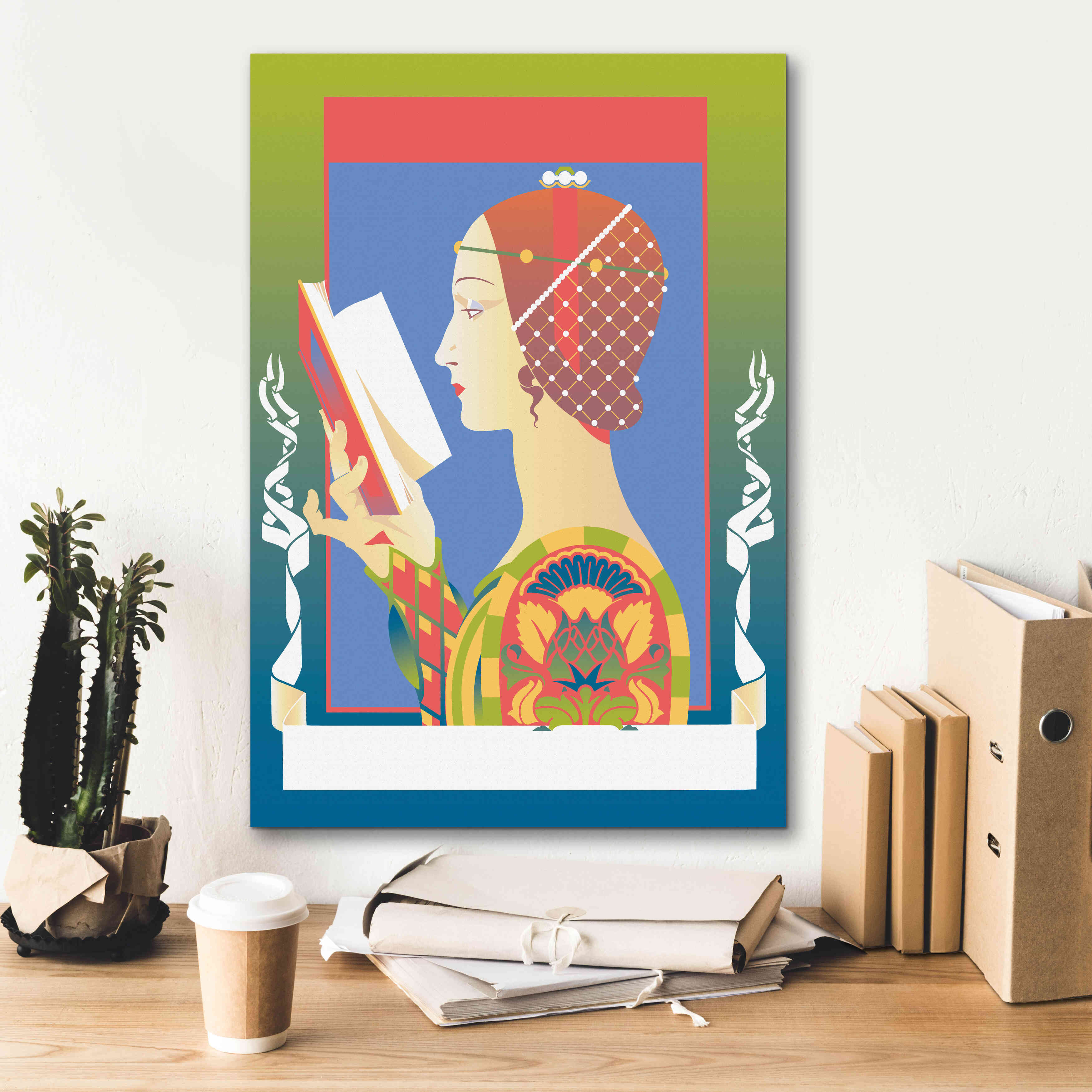 'Renaissance Read' by David Chestnutt, Giclee Canvas Wall Art,18 x 26