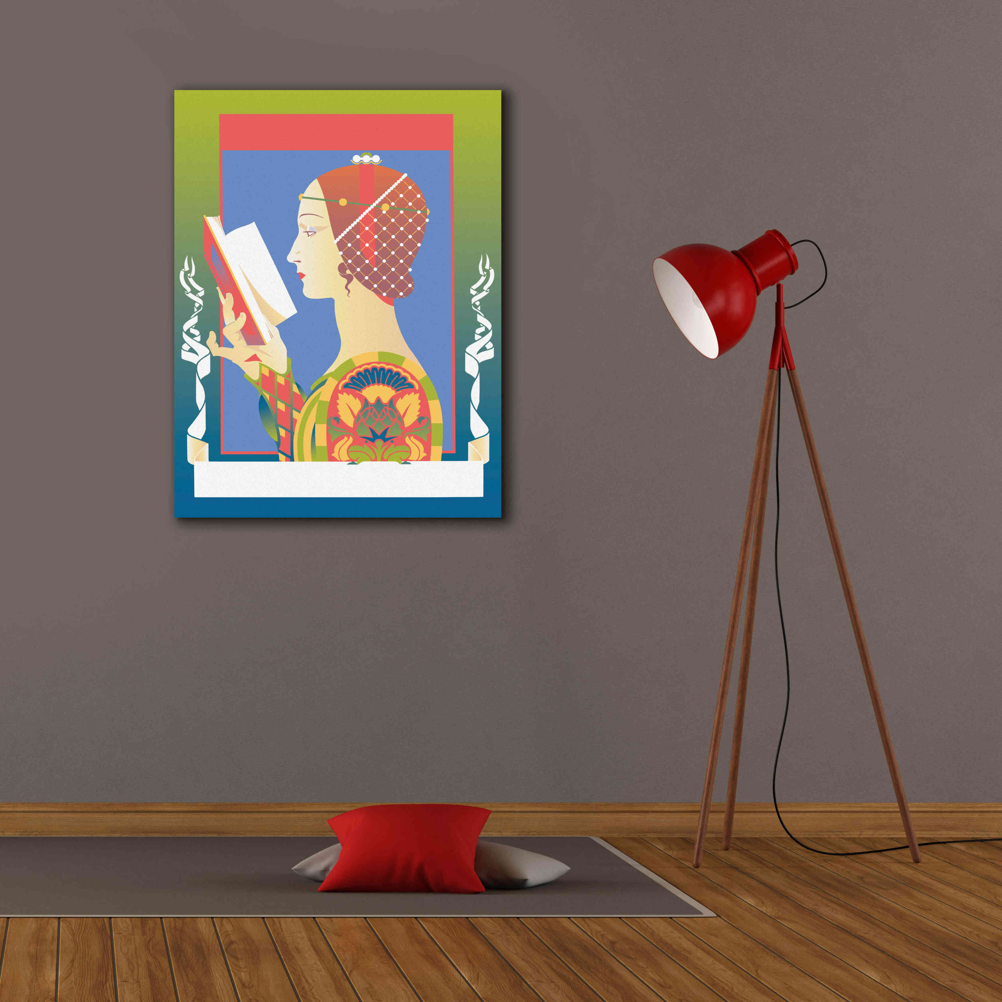 'Renaissance Read' by David Chestnutt, Giclee Canvas Wall Art,26 x 34