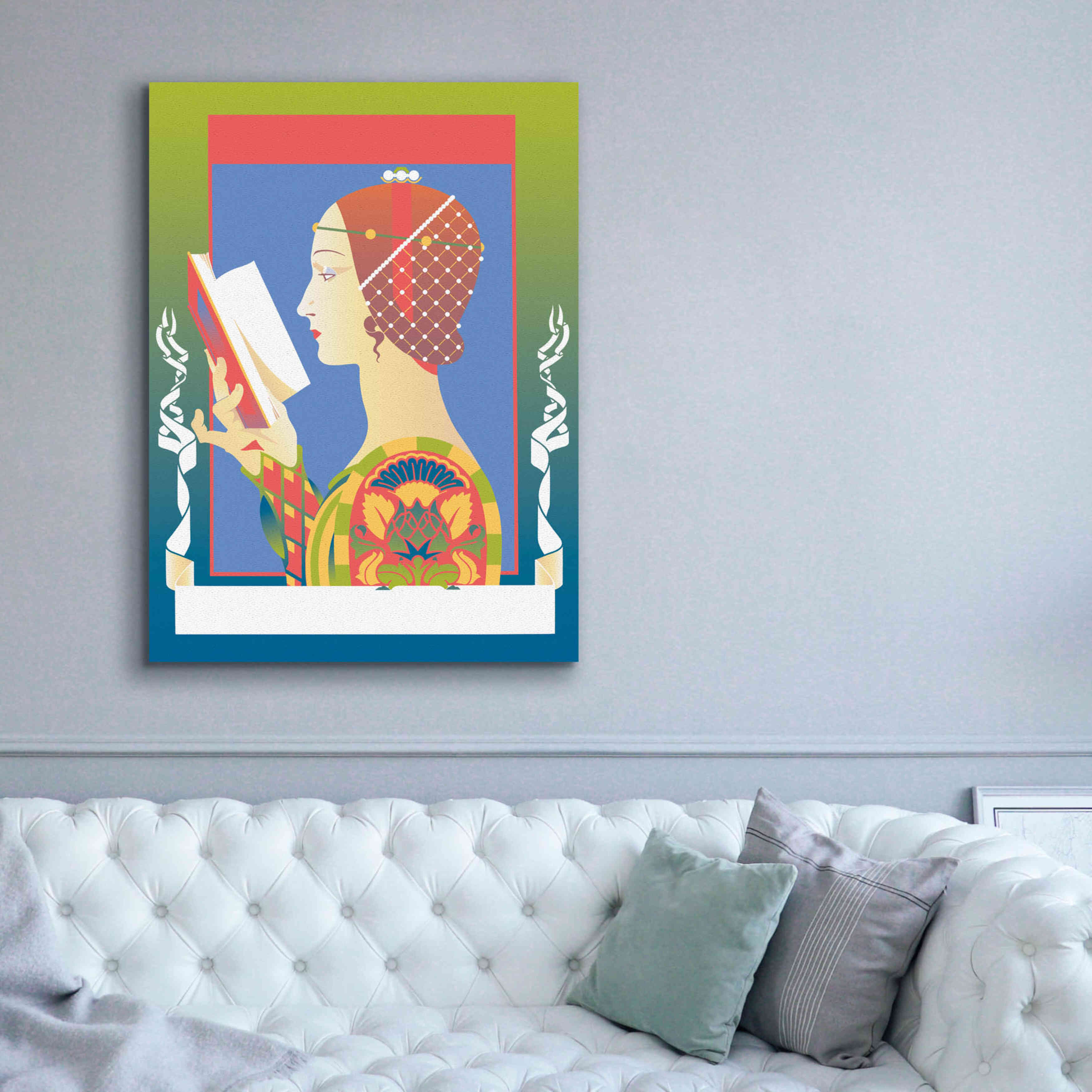 'Renaissance Read' by David Chestnutt, Giclee Canvas Wall Art,40 x 54