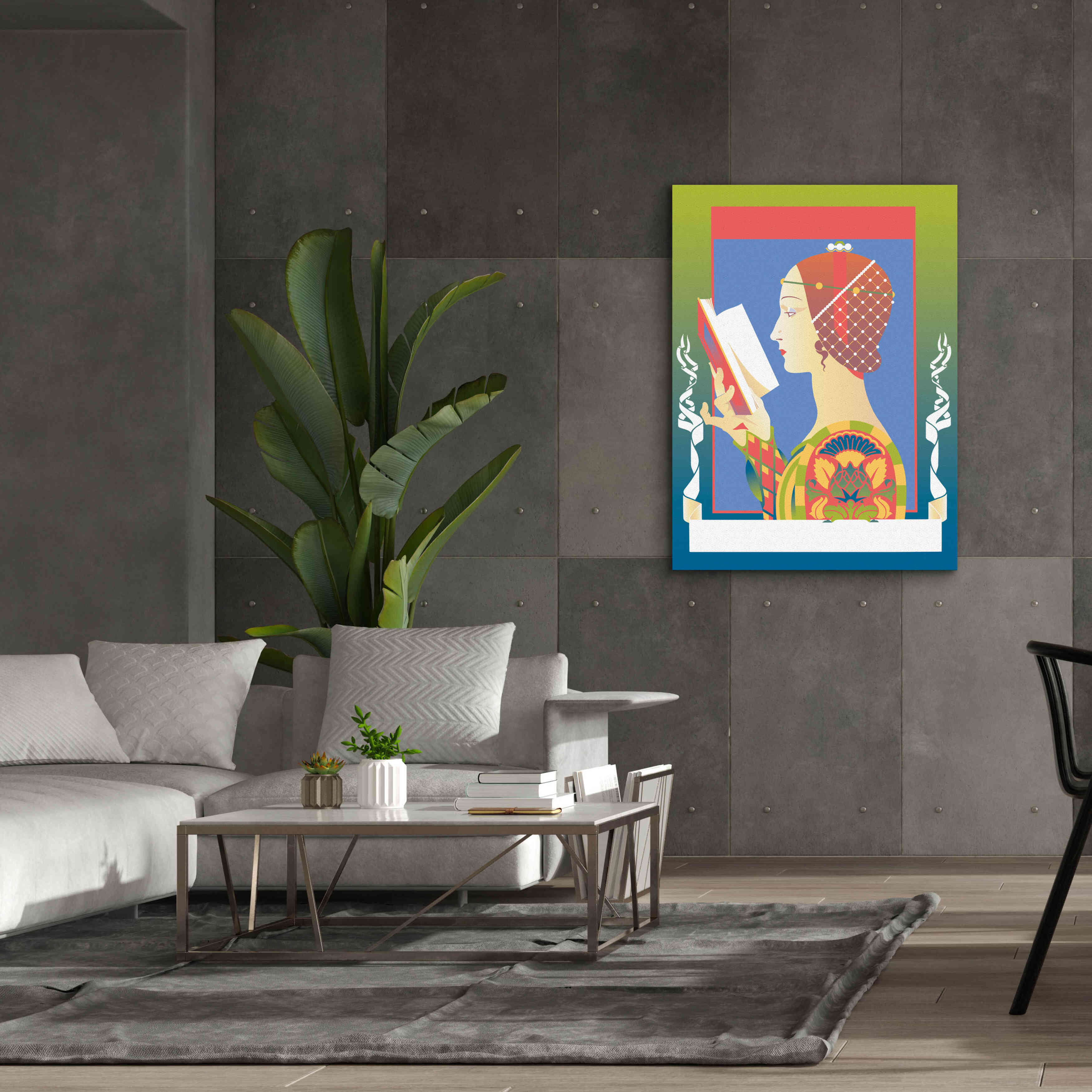 'Renaissance Read' by David Chestnutt, Giclee Canvas Wall Art,40 x 54