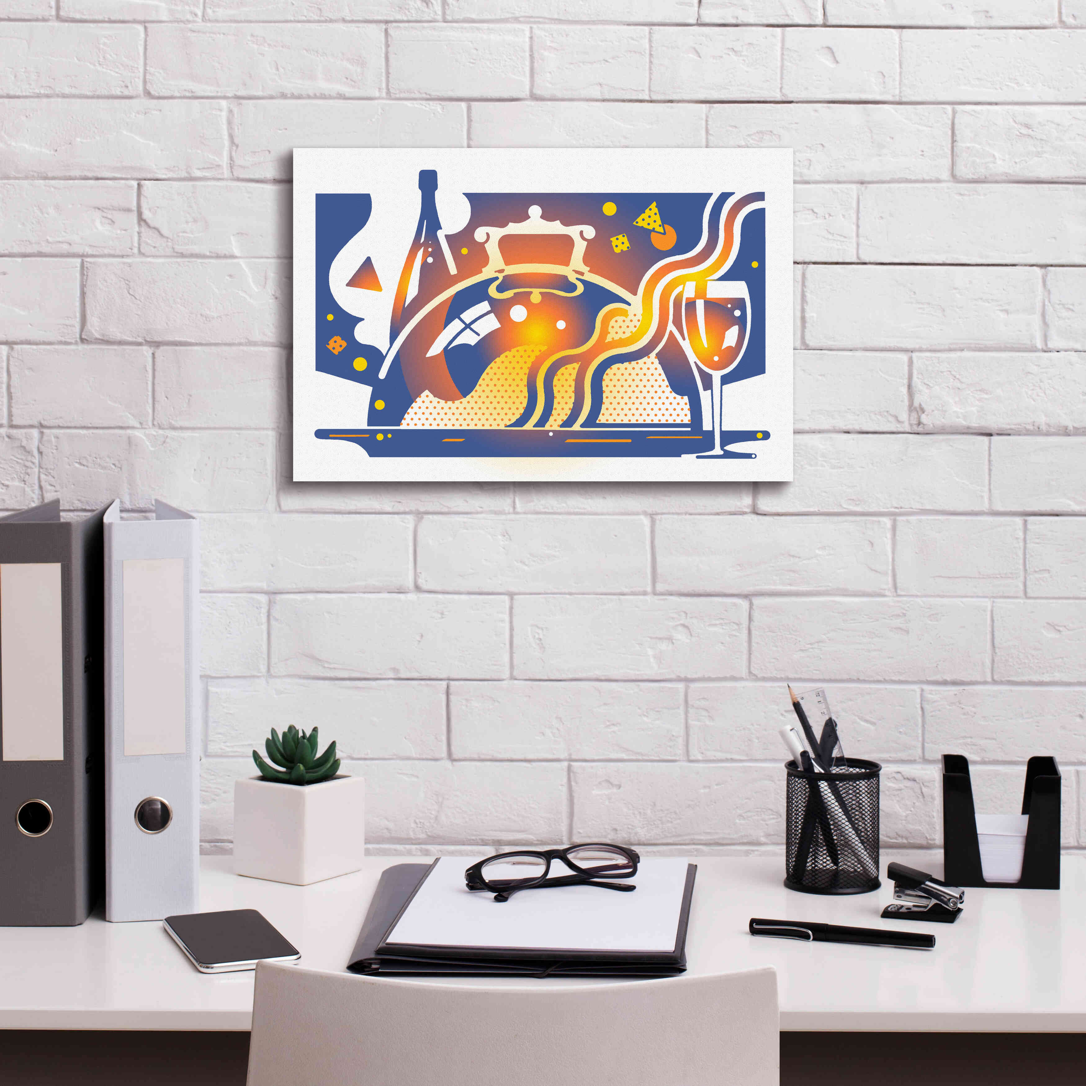 'Restaurant Guide' by David Chestnutt, Giclee Canvas Wall Art,18 x 12