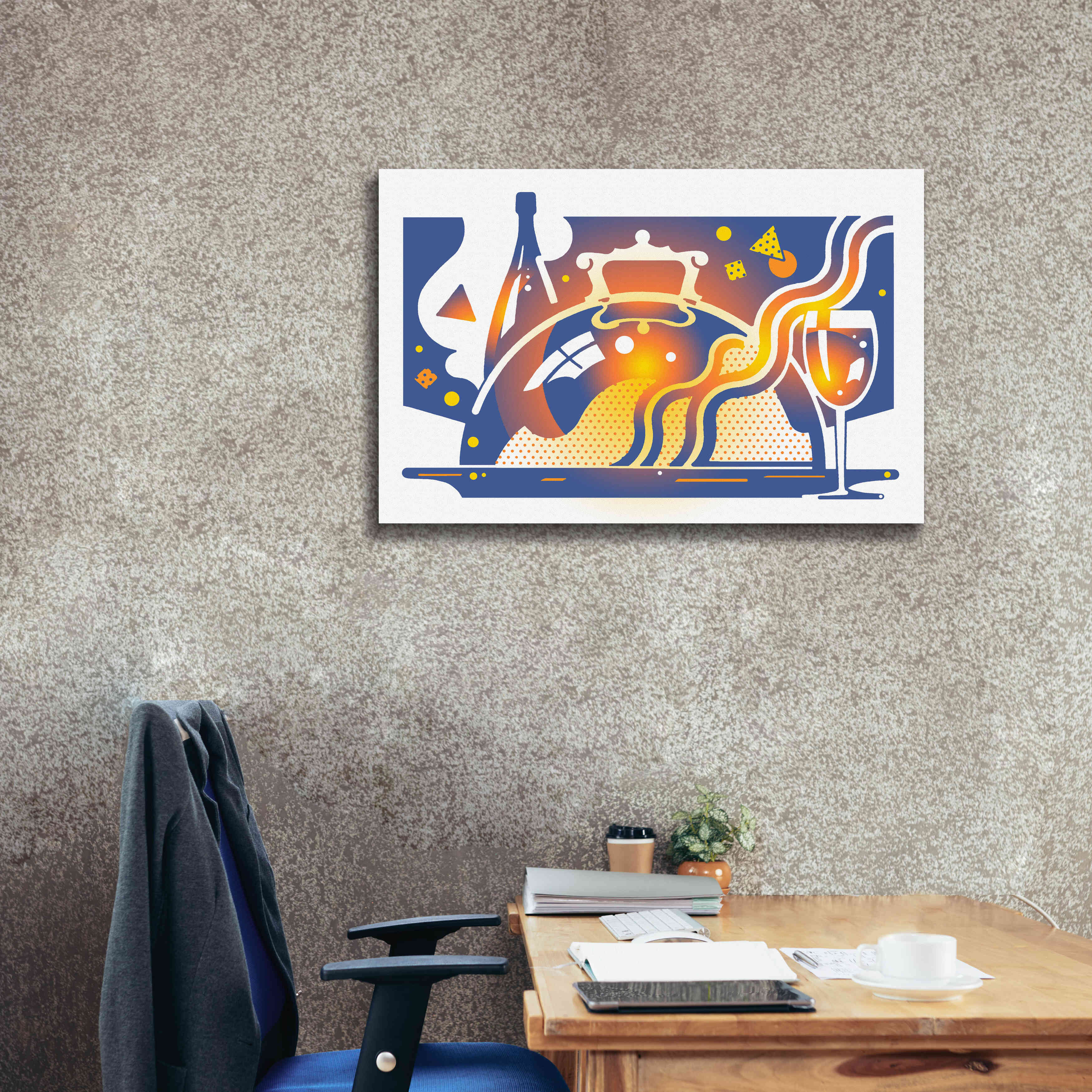 'Restaurant Guide' by David Chestnutt, Giclee Canvas Wall Art,40 x 26