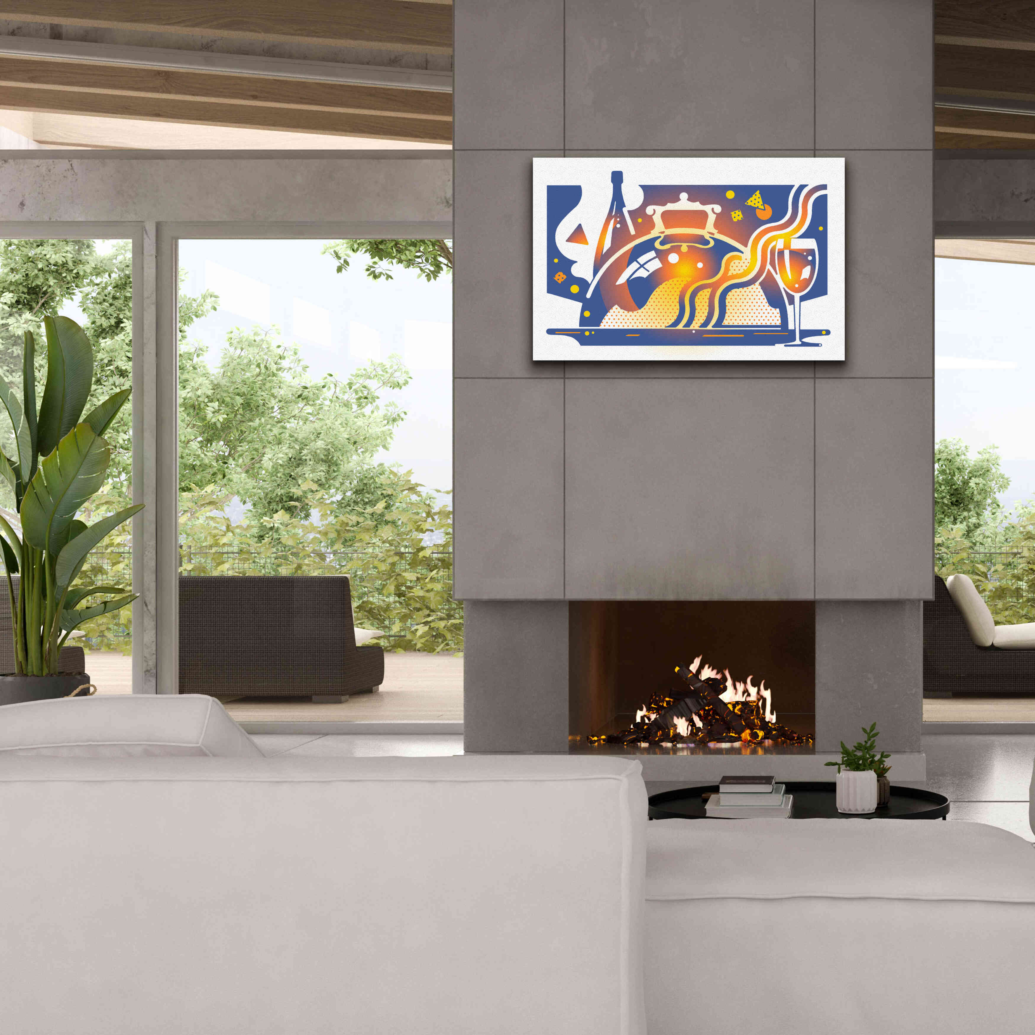 'Restaurant Guide' by David Chestnutt, Giclee Canvas Wall Art,40 x 26