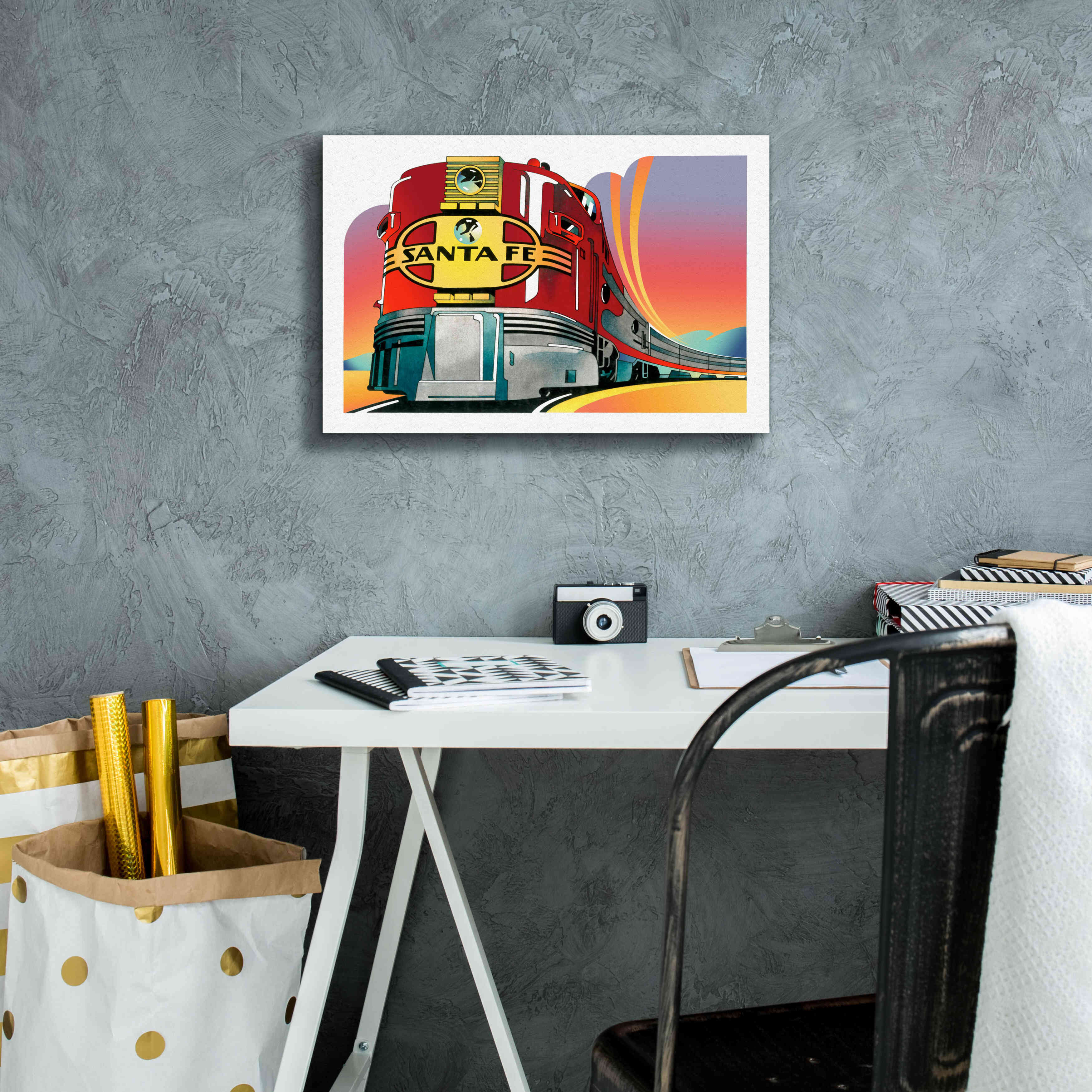 'Santa Fe' by David Chestnutt, Giclee Canvas Wall Art,18 x 12