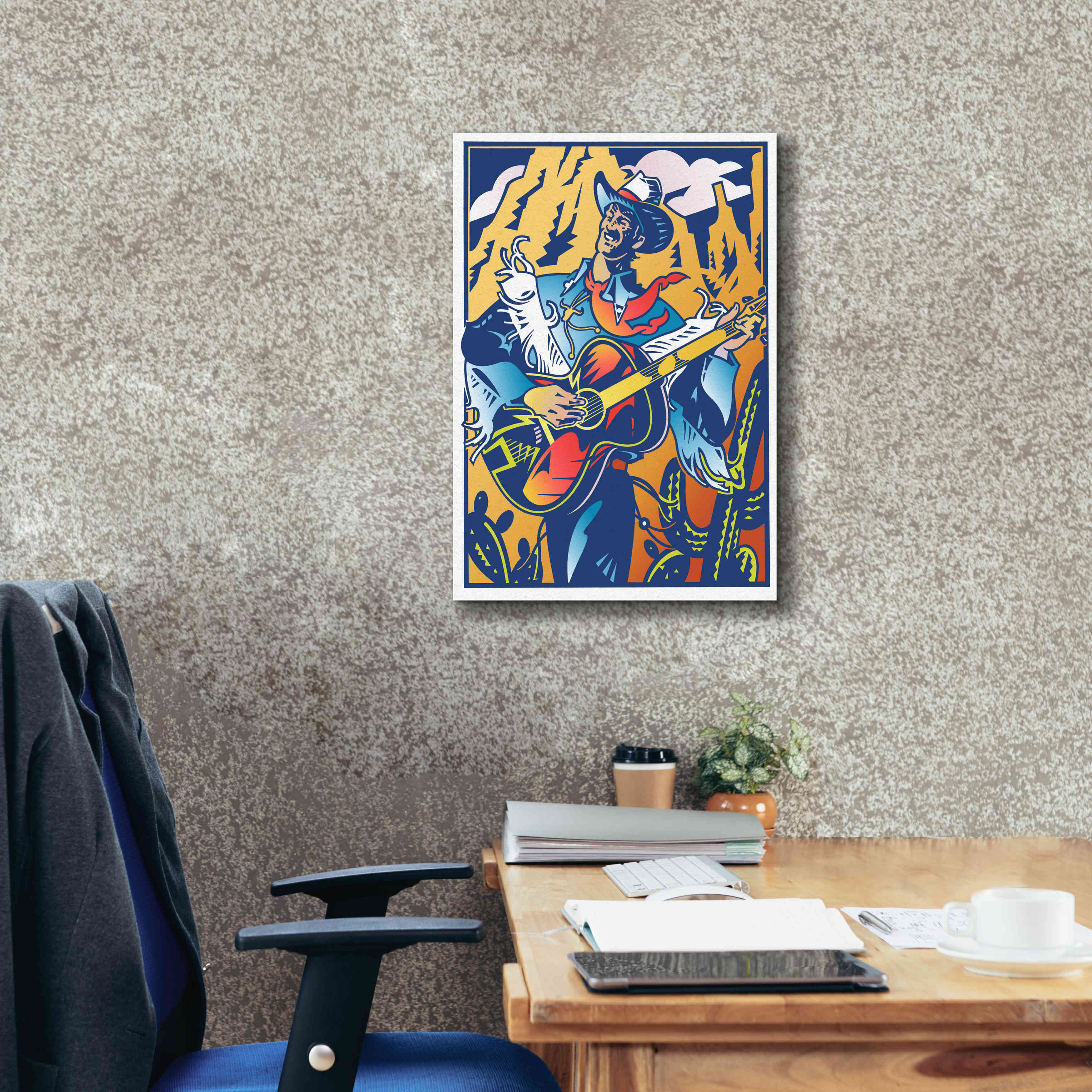 'Singing Cowboy' by David Chestnutt, Giclee Canvas Wall Art,18 x 26