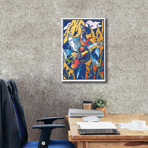 Image of 'Singing Cowboy' by David Chestnutt, Giclee Canvas Wall Art,18 x 26
