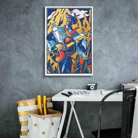Image of 'Singing Cowboy' by David Chestnutt, Giclee Canvas Wall Art,18 x 26