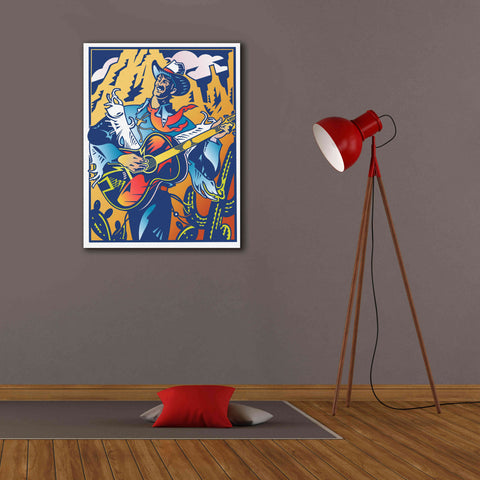 Image of 'Singing Cowboy' by David Chestnutt, Giclee Canvas Wall Art,26 x 34