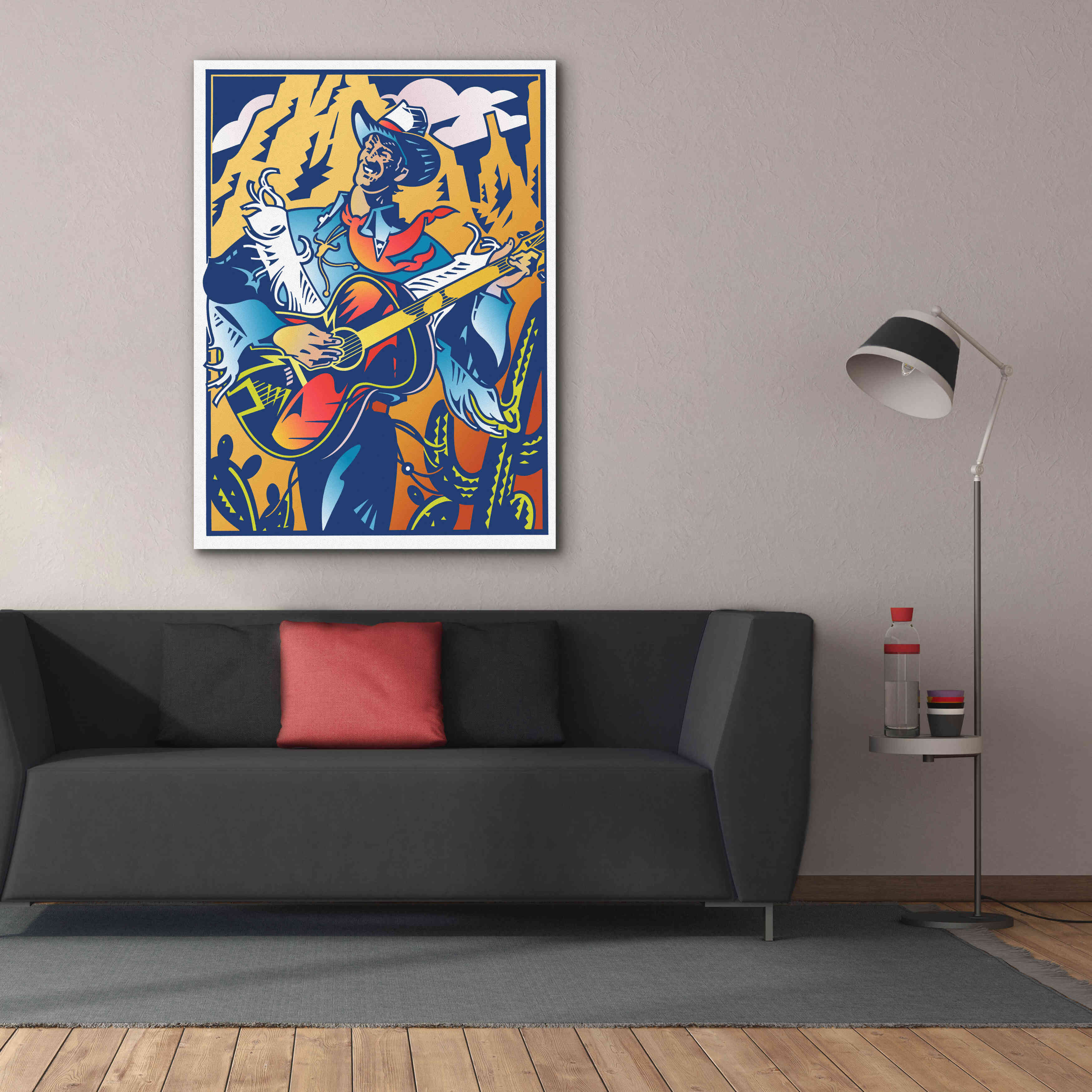 'Singing Cowboy' by David Chestnutt, Giclee Canvas Wall Art,40 x 54