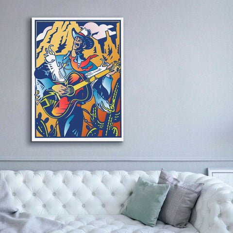 Image of 'Singing Cowboy' by David Chestnutt, Giclee Canvas Wall Art,40 x 54