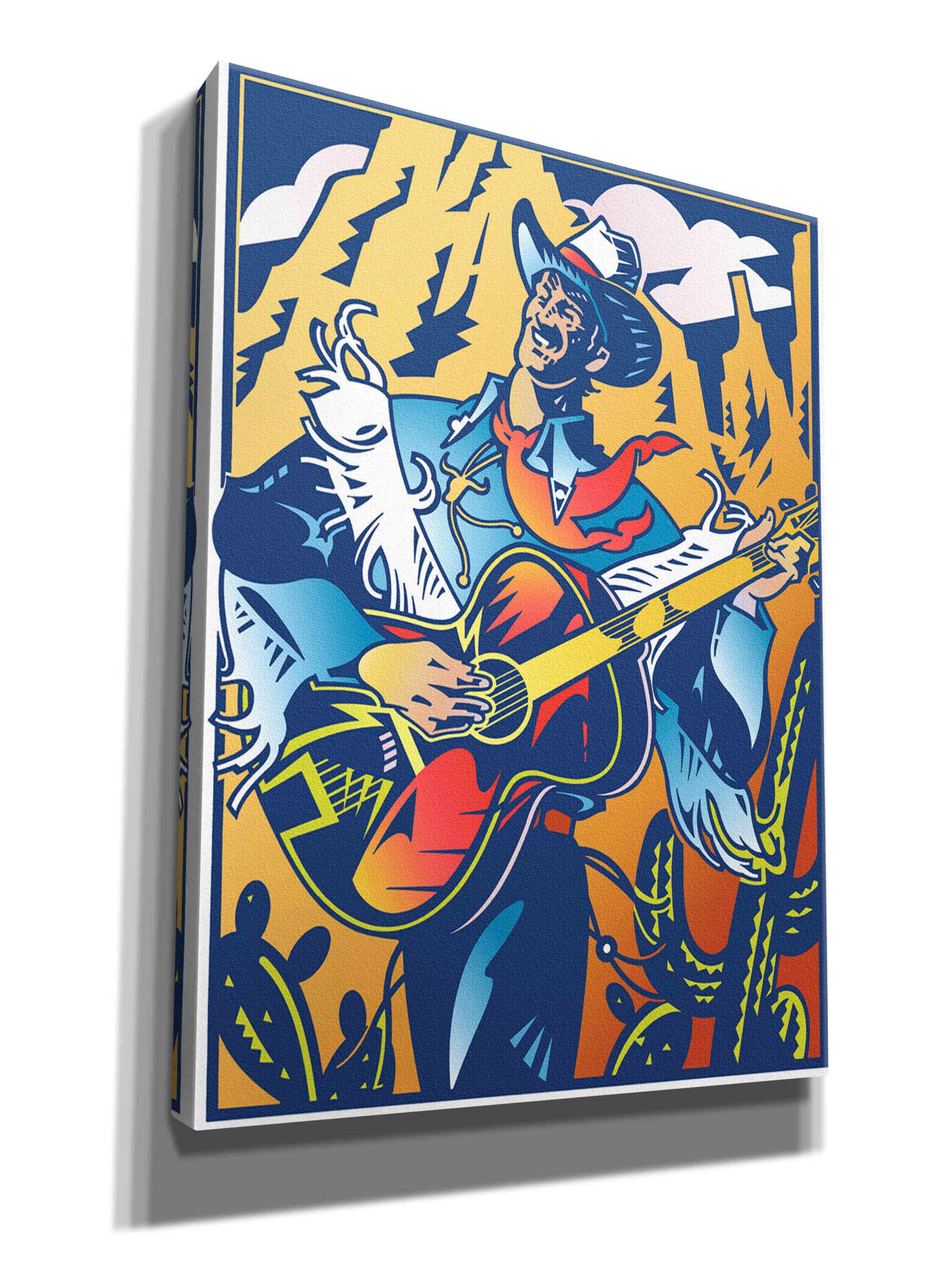 'Singing Cowboy' by David Chestnutt, Giclee Canvas Wall Art