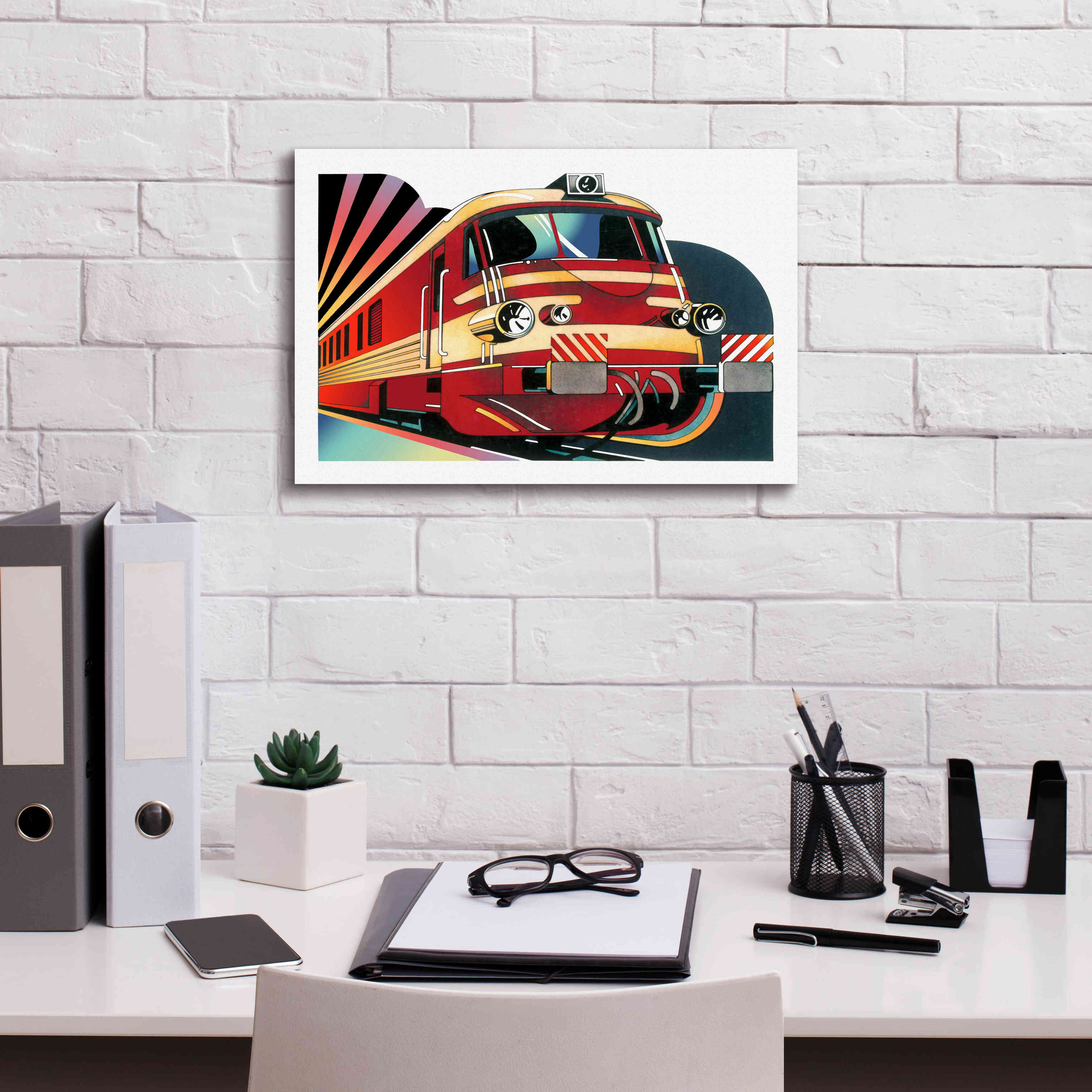 'SNCF' by David Chestnutt, Giclee Canvas Wall Art,18 x 12