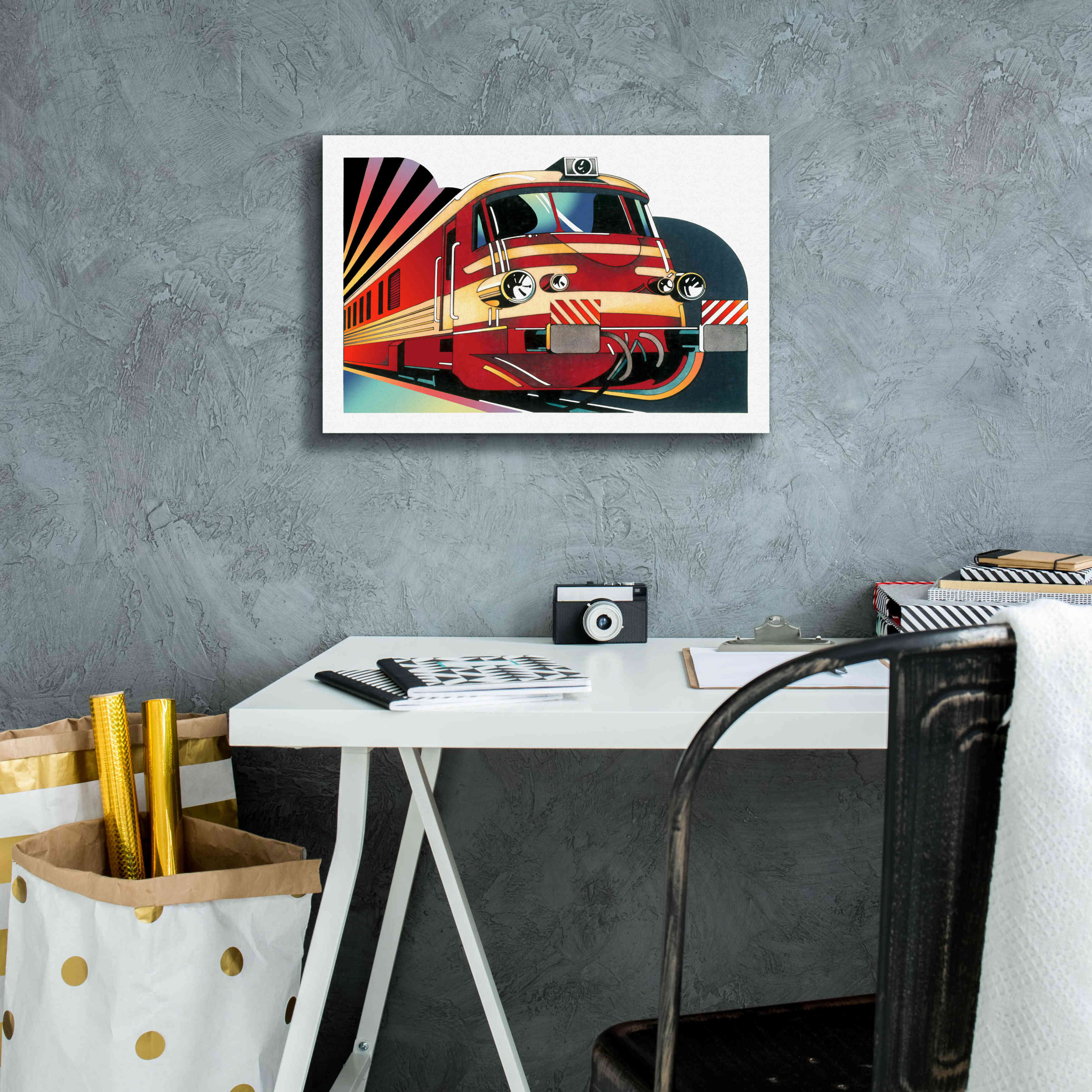 'SNCF' by David Chestnutt, Giclee Canvas Wall Art,18 x 12