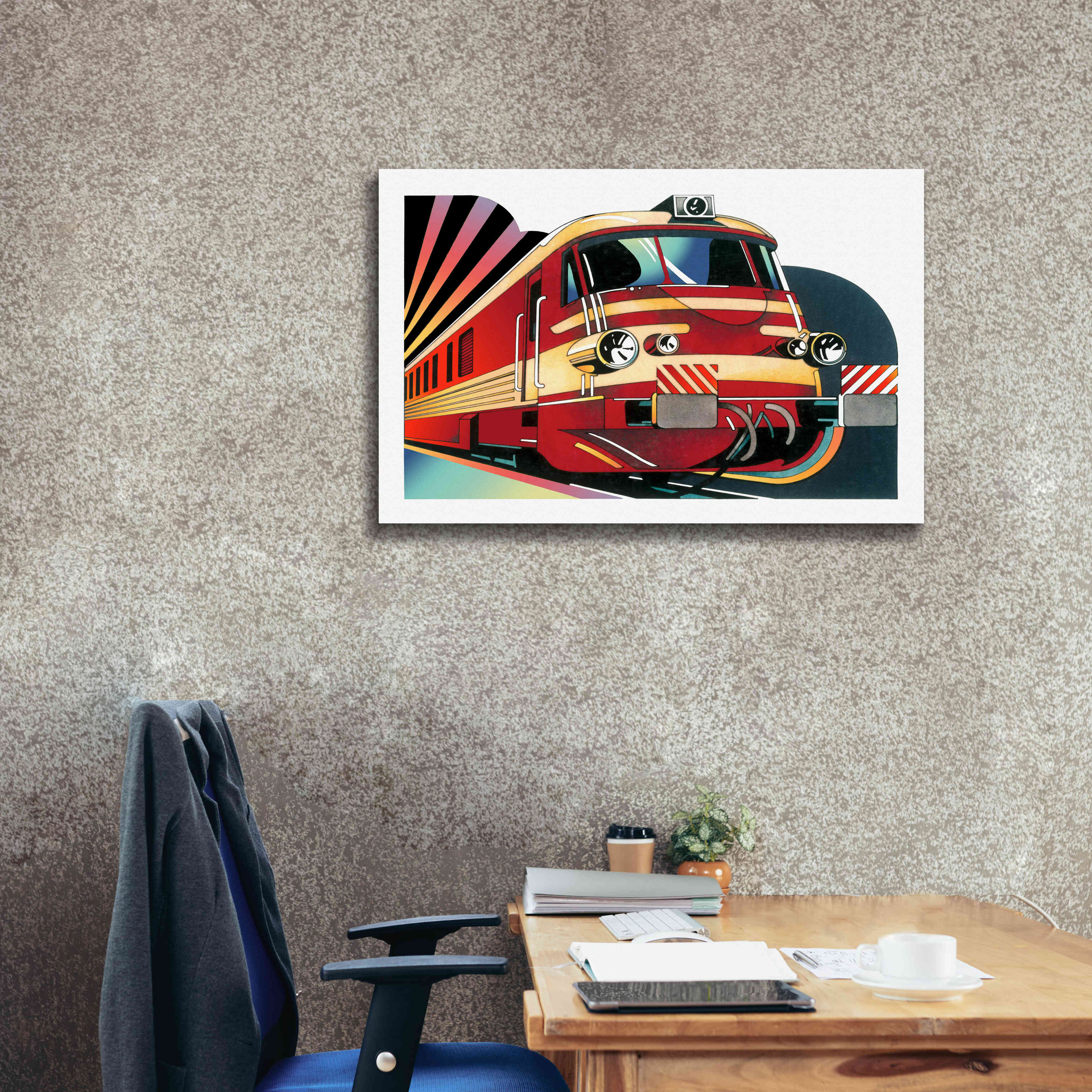 'SNCF' by David Chestnutt, Giclee Canvas Wall Art,40 x 26