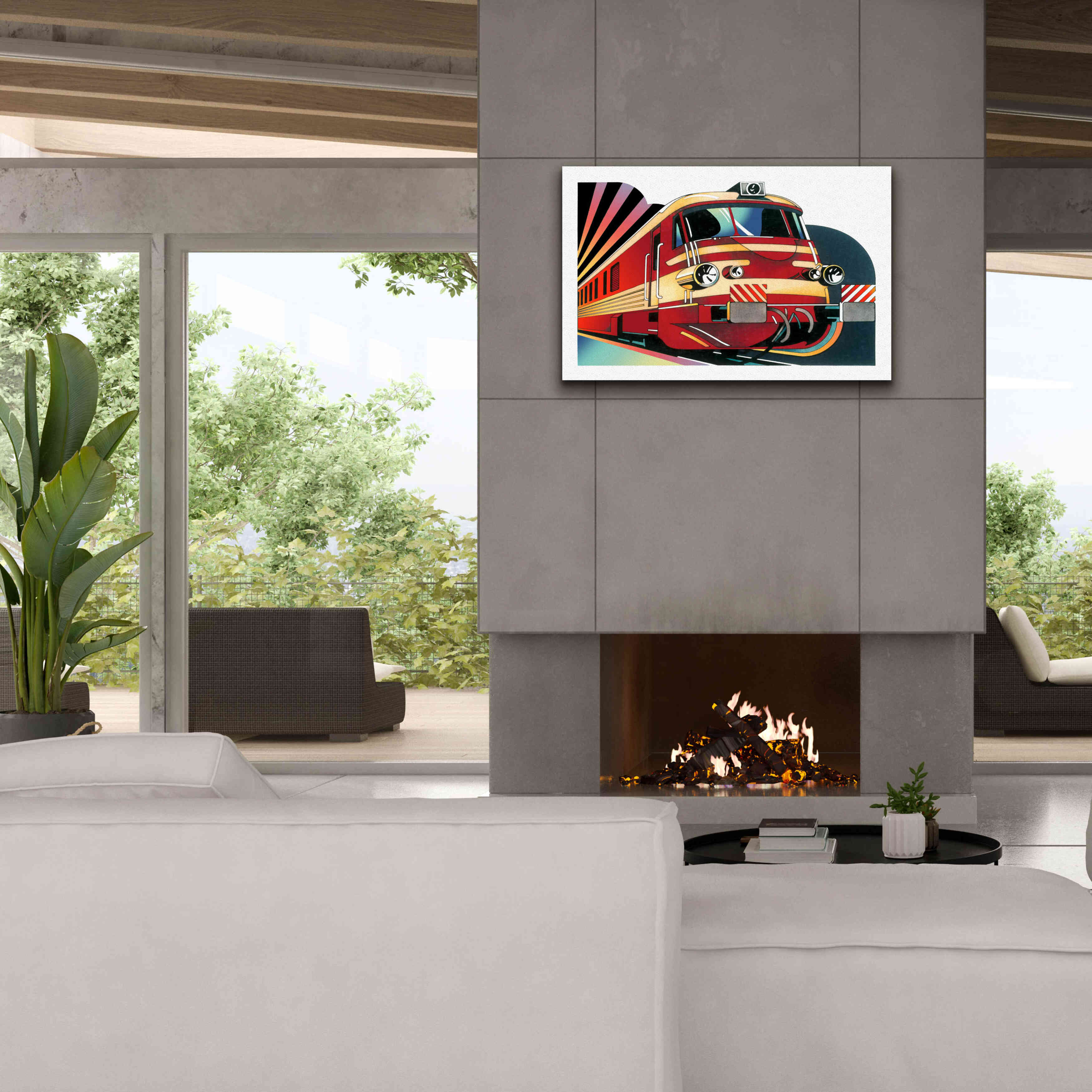 'SNCF' by David Chestnutt, Giclee Canvas Wall Art,40 x 26