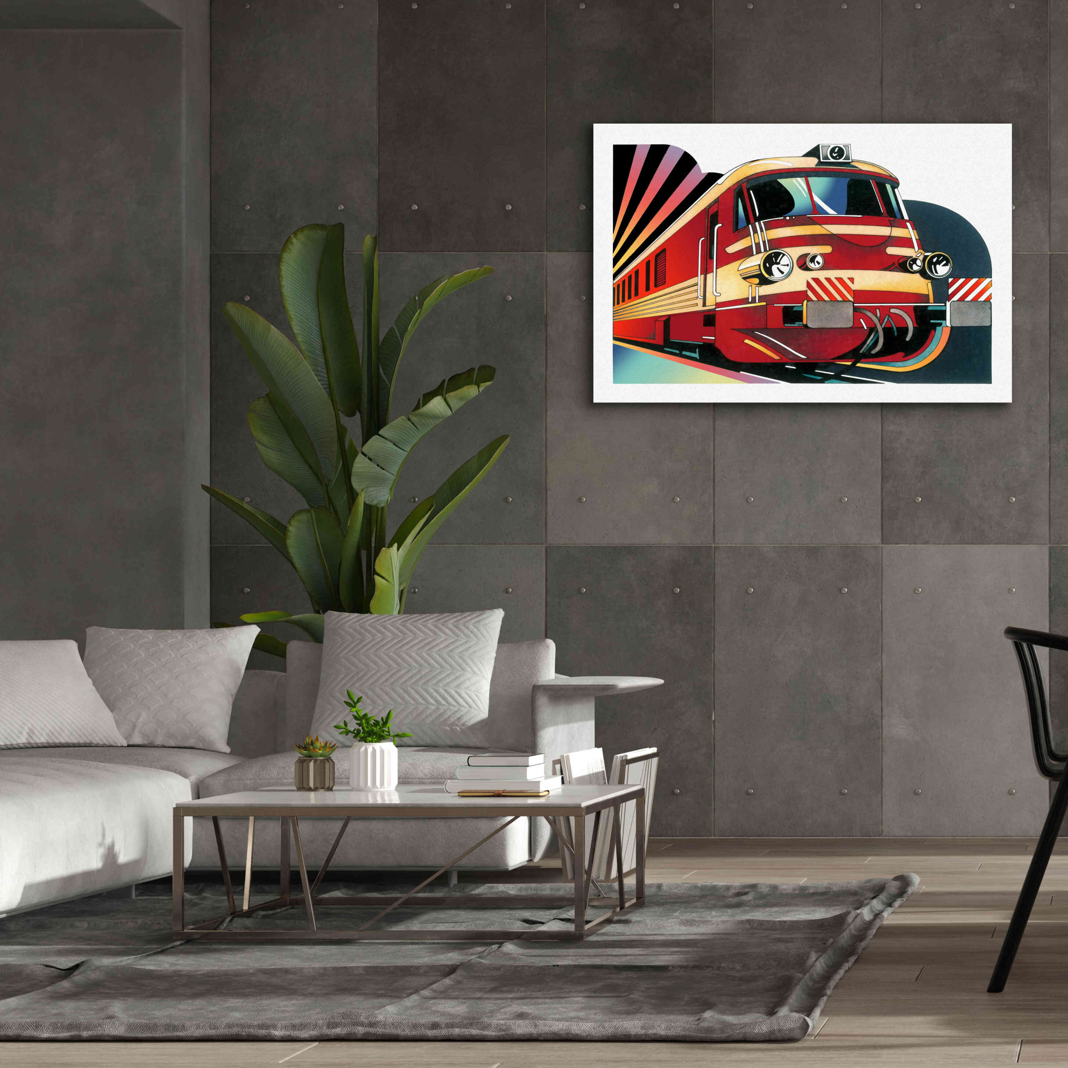 'SNCF' by David Chestnutt, Giclee Canvas Wall Art,60 x 40