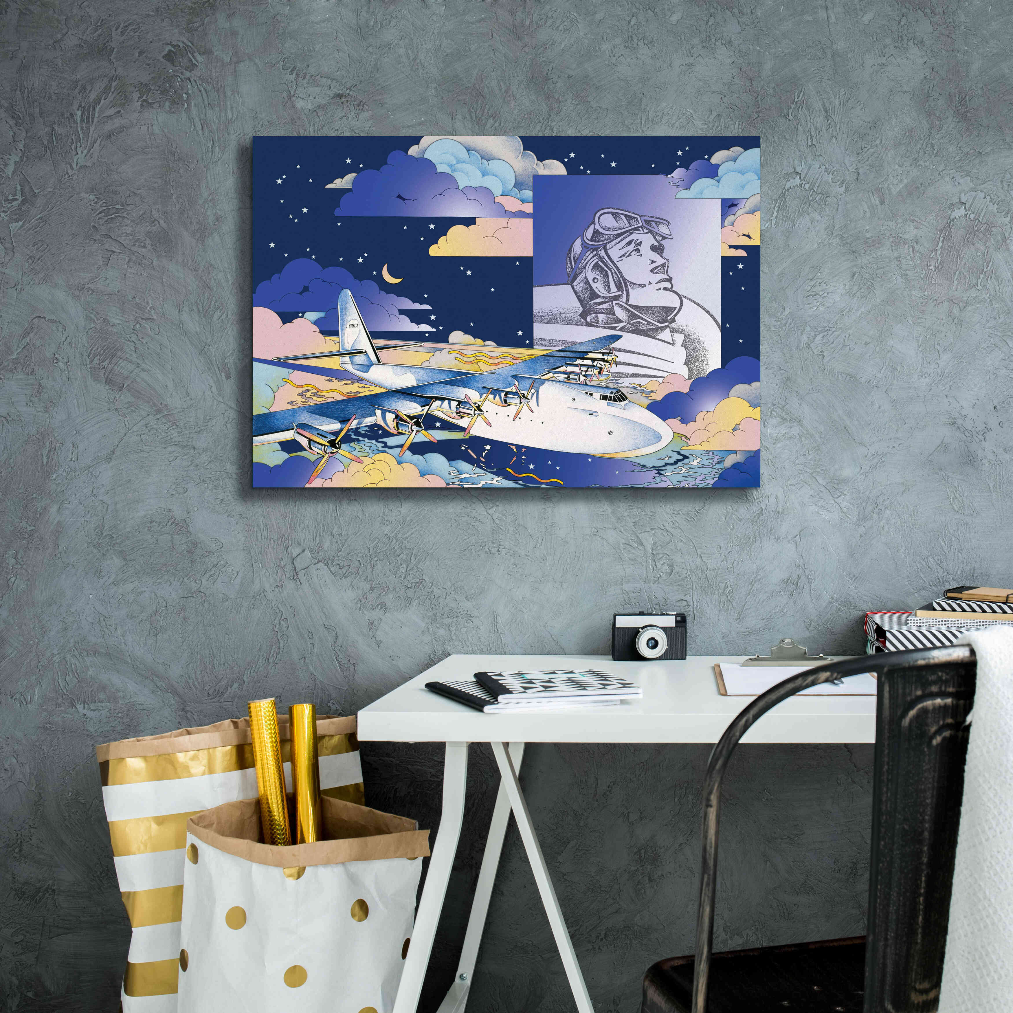 'Spruce Goose' by David Chestnutt, Giclee Canvas Wall Art,26 x 18