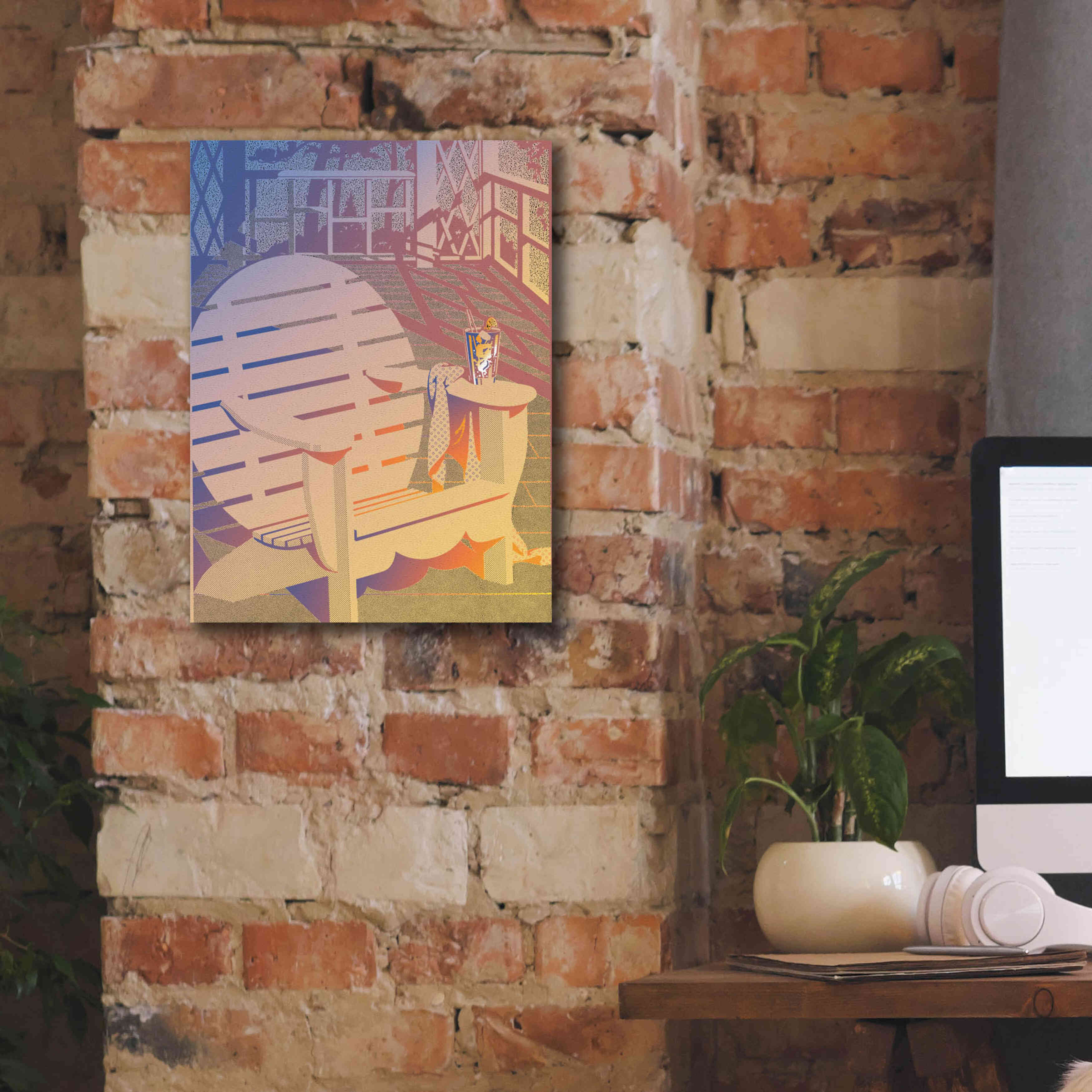 'Summer Porch' by David Chestnutt, Giclee Canvas Wall Art,12 x 16