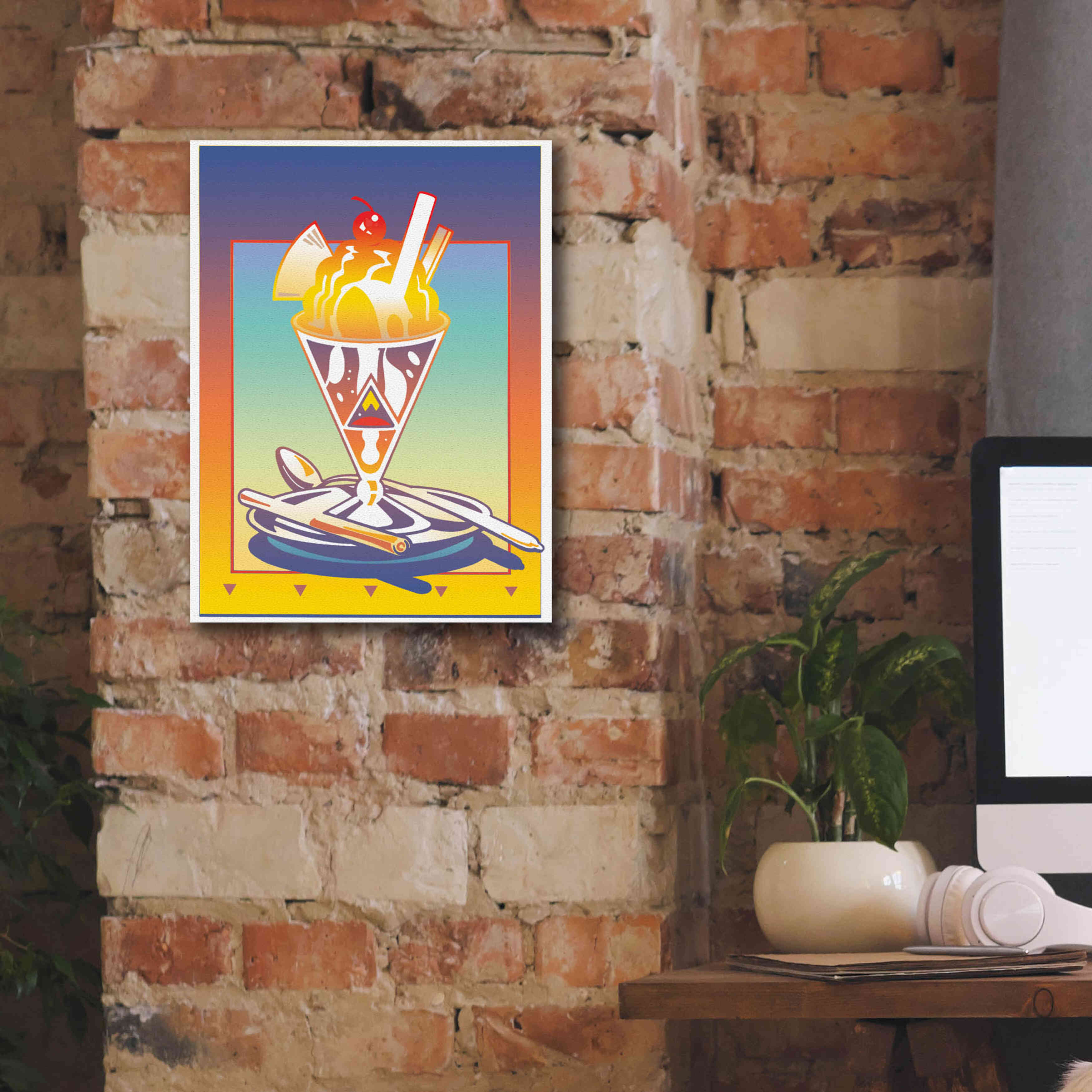 'Sunday Bloody Sundae' by David Chestnutt, Giclee Canvas Wall Art,12 x 16