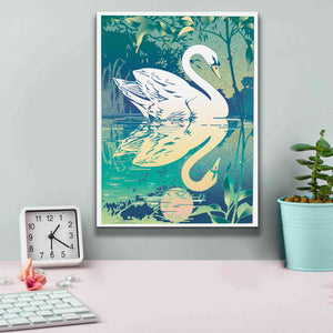 'Swan' by David Chestnutt, Giclee Canvas Wall Art,12 x 16