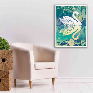 'Swan' by David Chestnutt, Giclee Canvas Wall Art,26 x 34