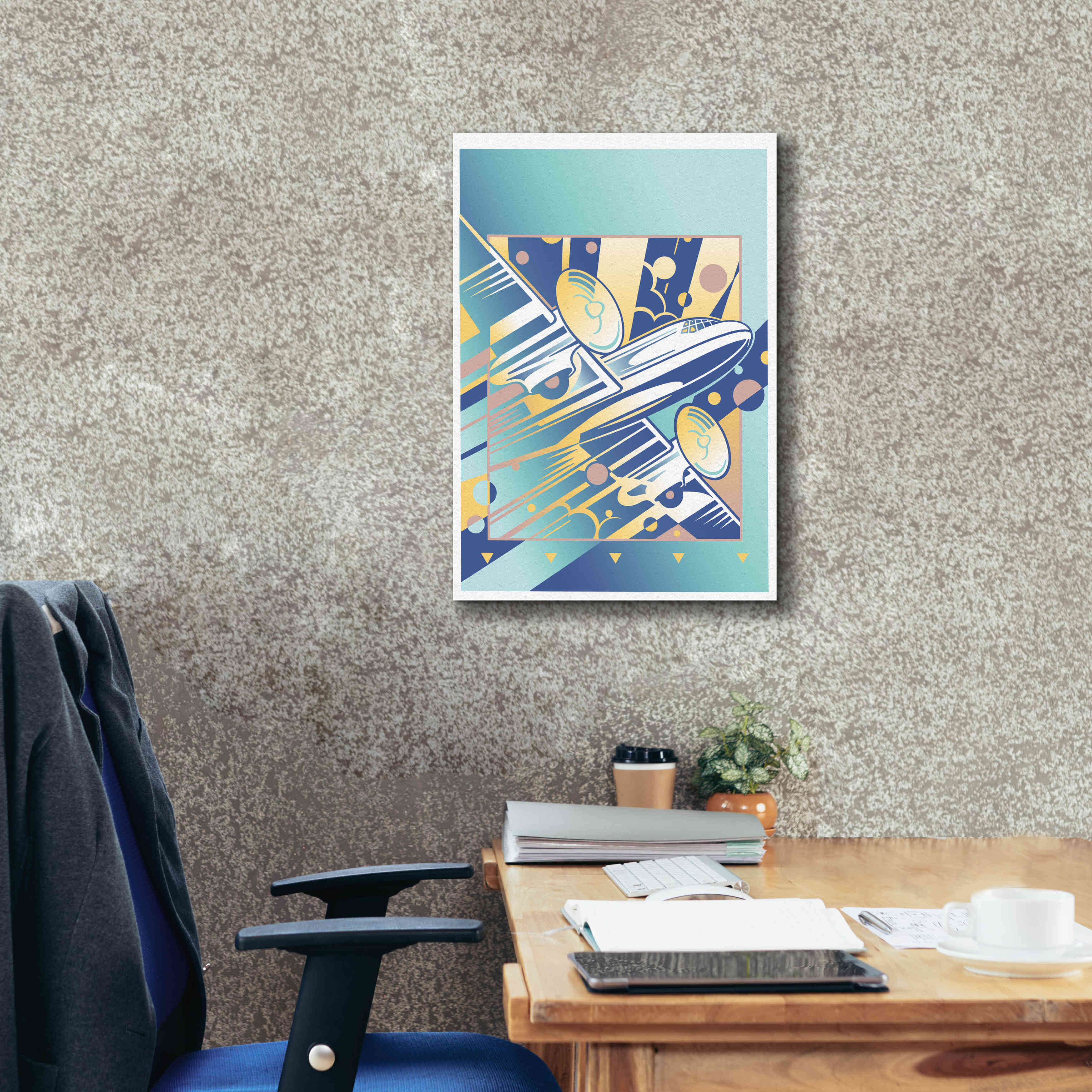 'Taking Off Blue' by David Chestnutt, Giclee Canvas Wall Art,18 x 26