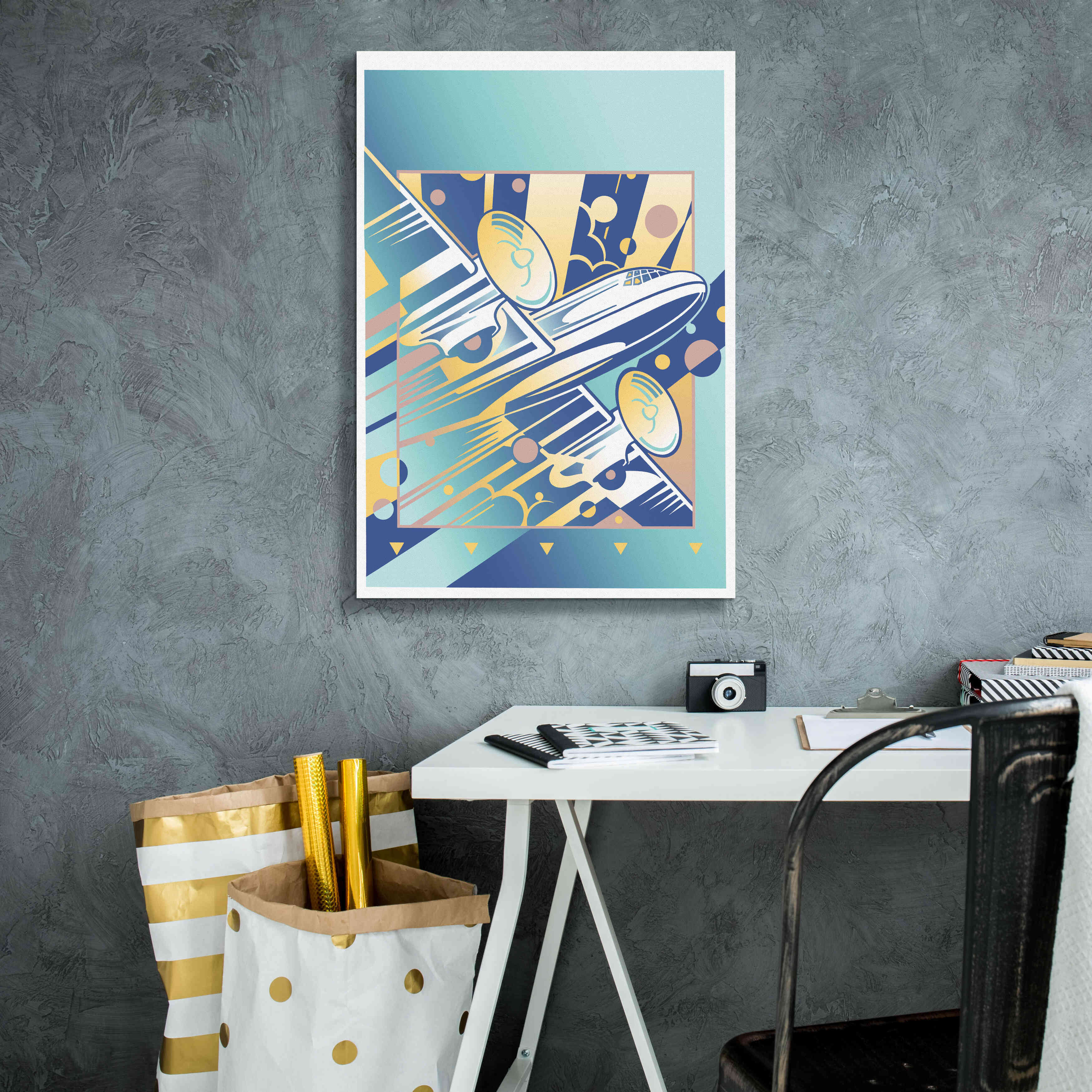 'Taking Off Blue' by David Chestnutt, Giclee Canvas Wall Art,18 x 26