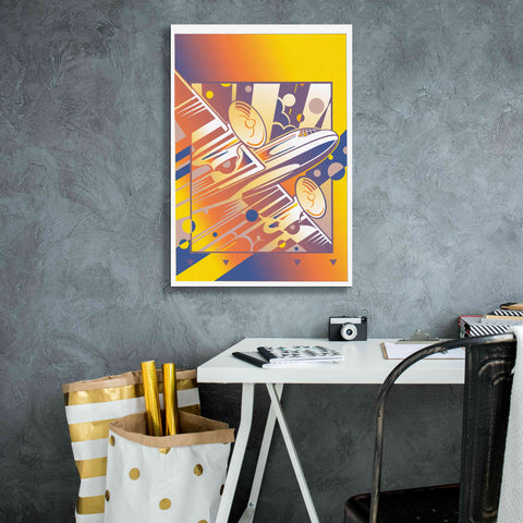 Image of 'Taking Off Yellow' by David Chestnutt, Giclee Canvas Wall Art,18 x 26