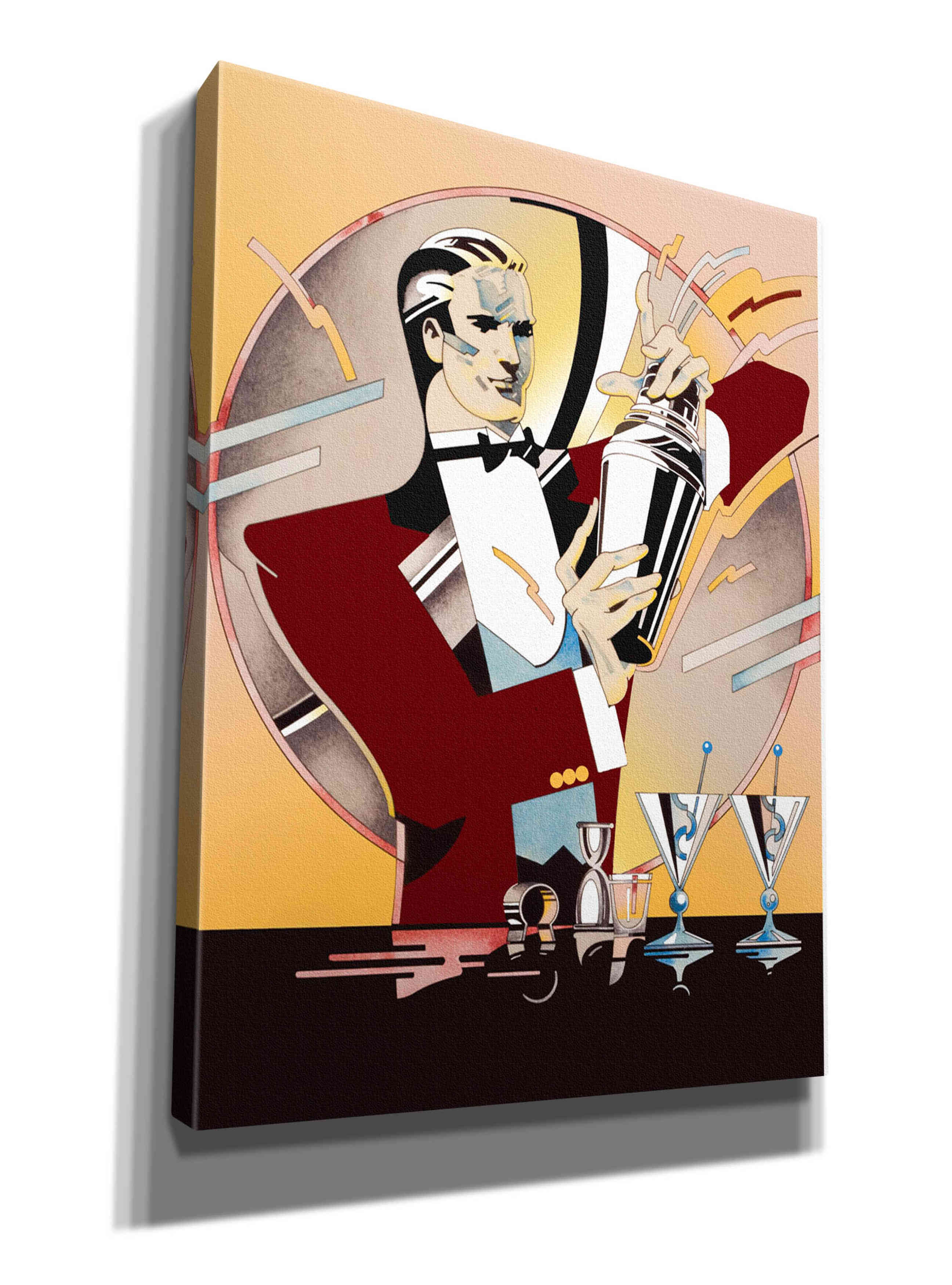 'Tending Bar' by David Chestnutt, Giclee Canvas Wall Art