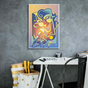 'The Happy Microphone' by David Chestnutt, Giclee Canvas Wall Art,18 x 26