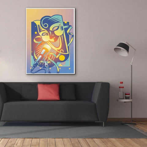 Image of 'The Happy Microphone' by David Chestnutt, Giclee Canvas Wall Art,40 x 54