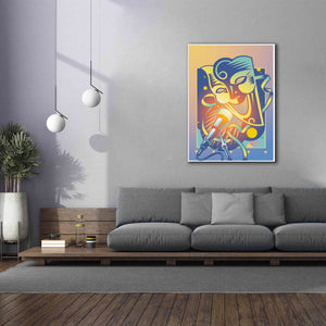 'The Happy Microphone' by David Chestnutt, Giclee Canvas Wall Art,40 x 54