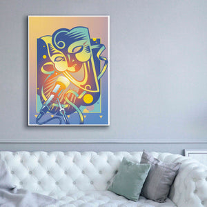 'The Happy Microphone' by David Chestnutt, Giclee Canvas Wall Art,40 x 54