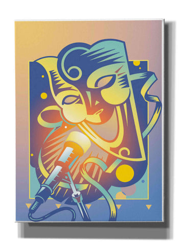 Image of 'The Happy Microphone' by David Chestnutt, Giclee Canvas Wall Art