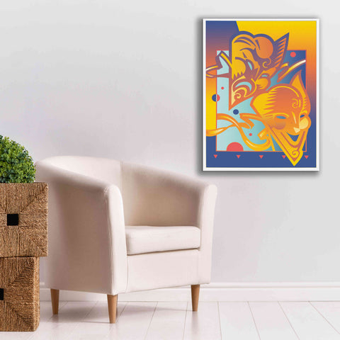 Image of 'Theatre Masks' by David Chestnutt, Giclee Canvas Wall Art,26 x 34