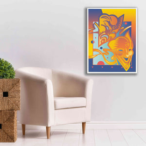 'Theatre Masks' by David Chestnutt, Giclee Canvas Wall Art,26 x 34