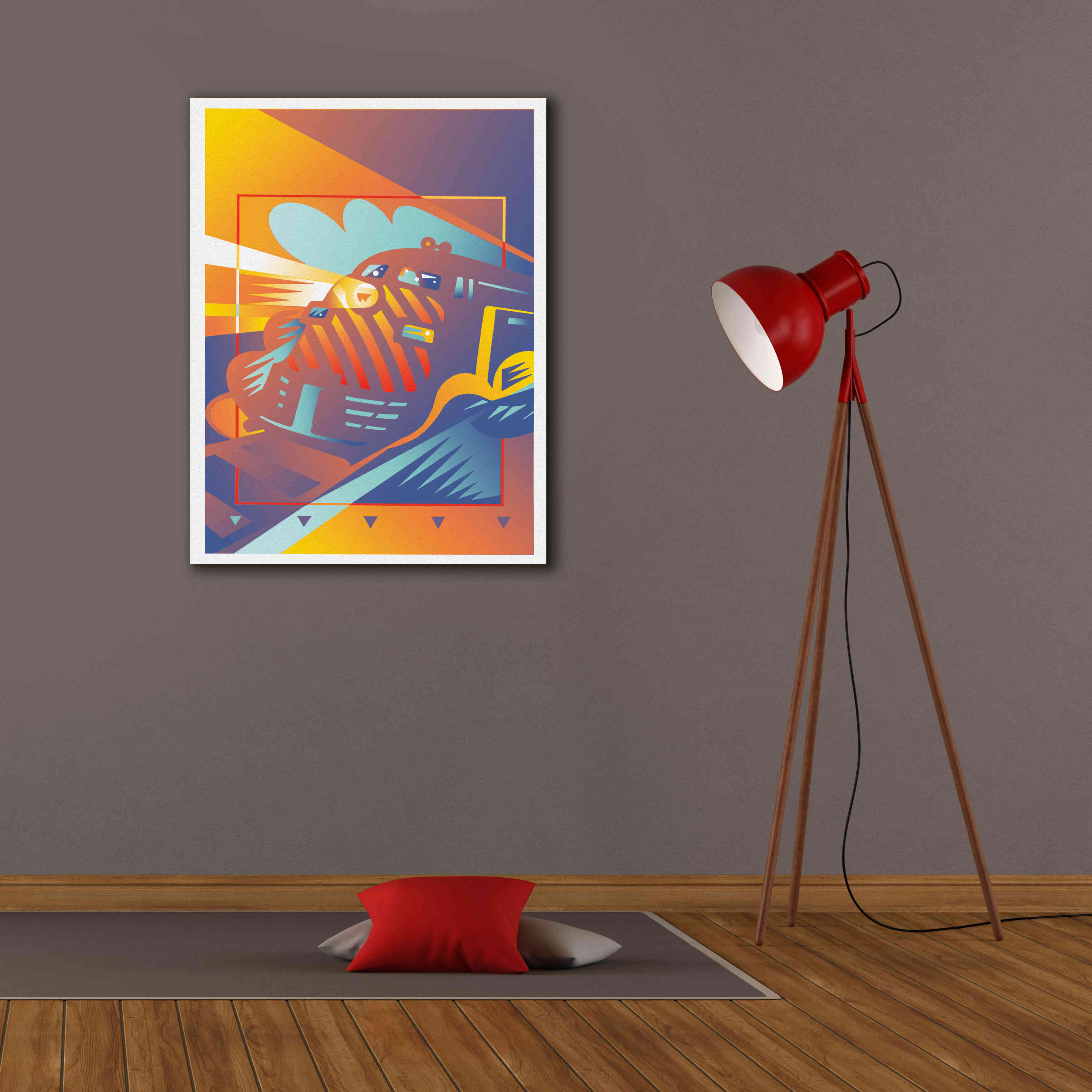 'Train West' by David Chestnutt, Giclee Canvas Wall Art,26 x 34