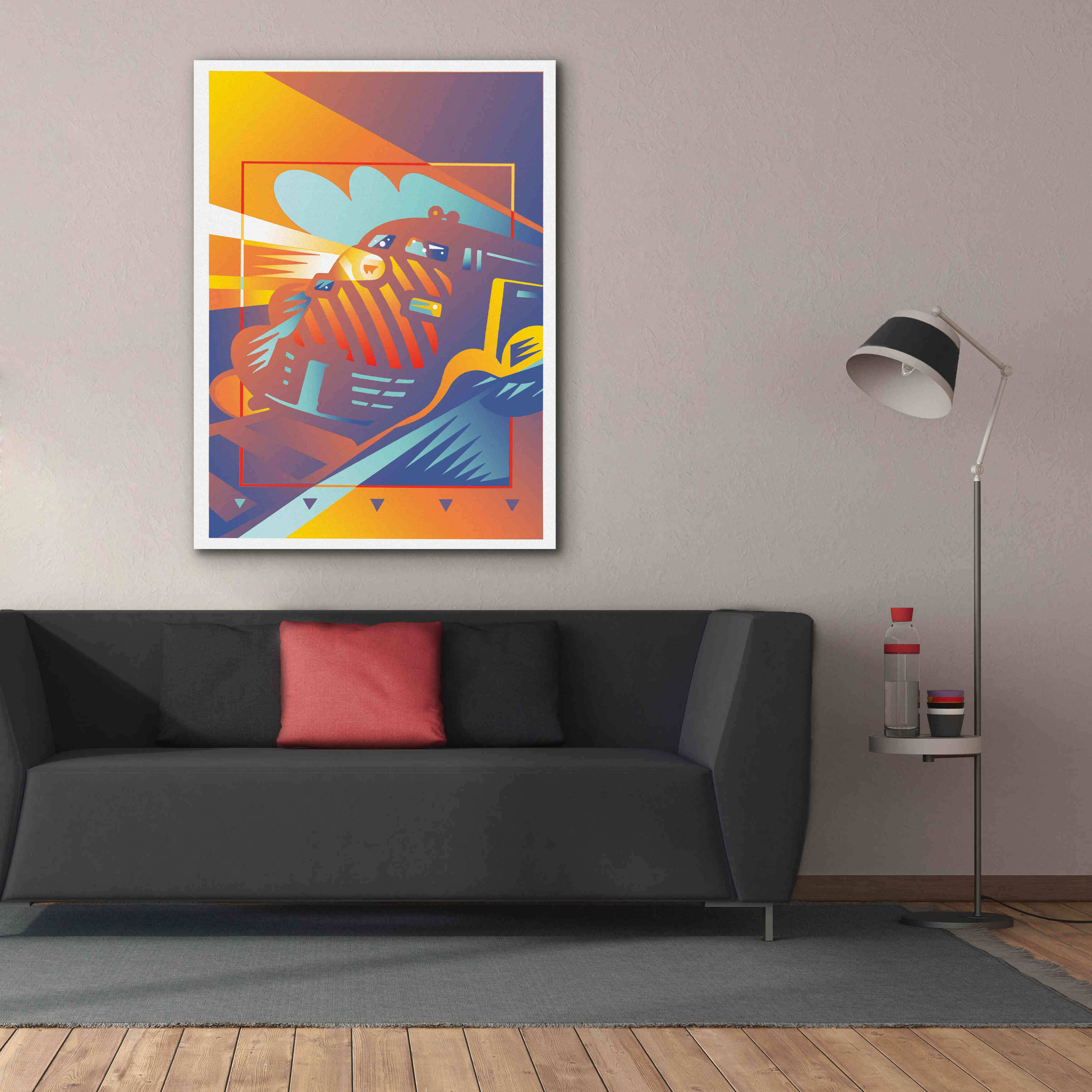 'Train West' by David Chestnutt, Giclee Canvas Wall Art,40 x 54