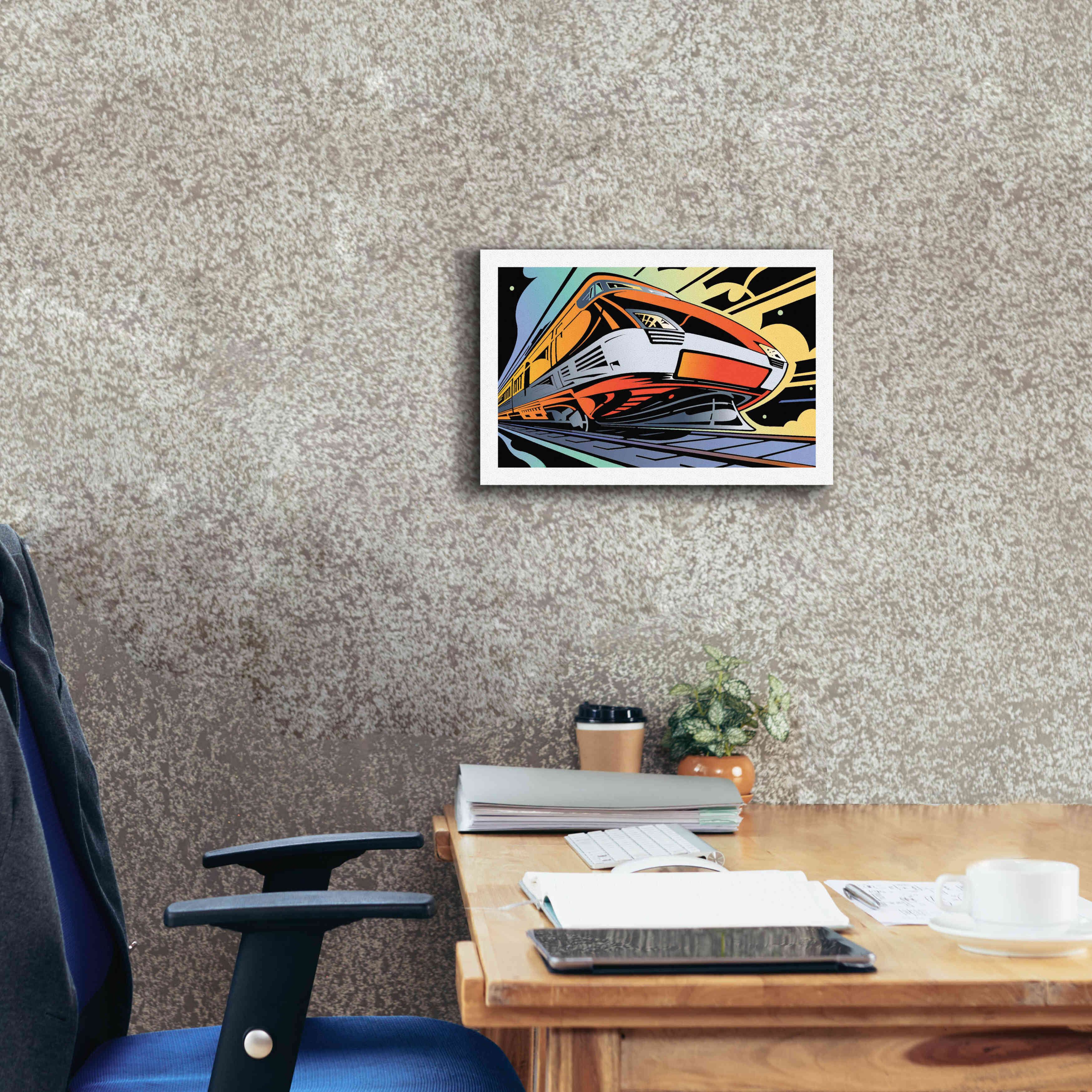 'Train-High Speed' by David Chestnutt, Giclee Canvas Wall Art,18 x 12