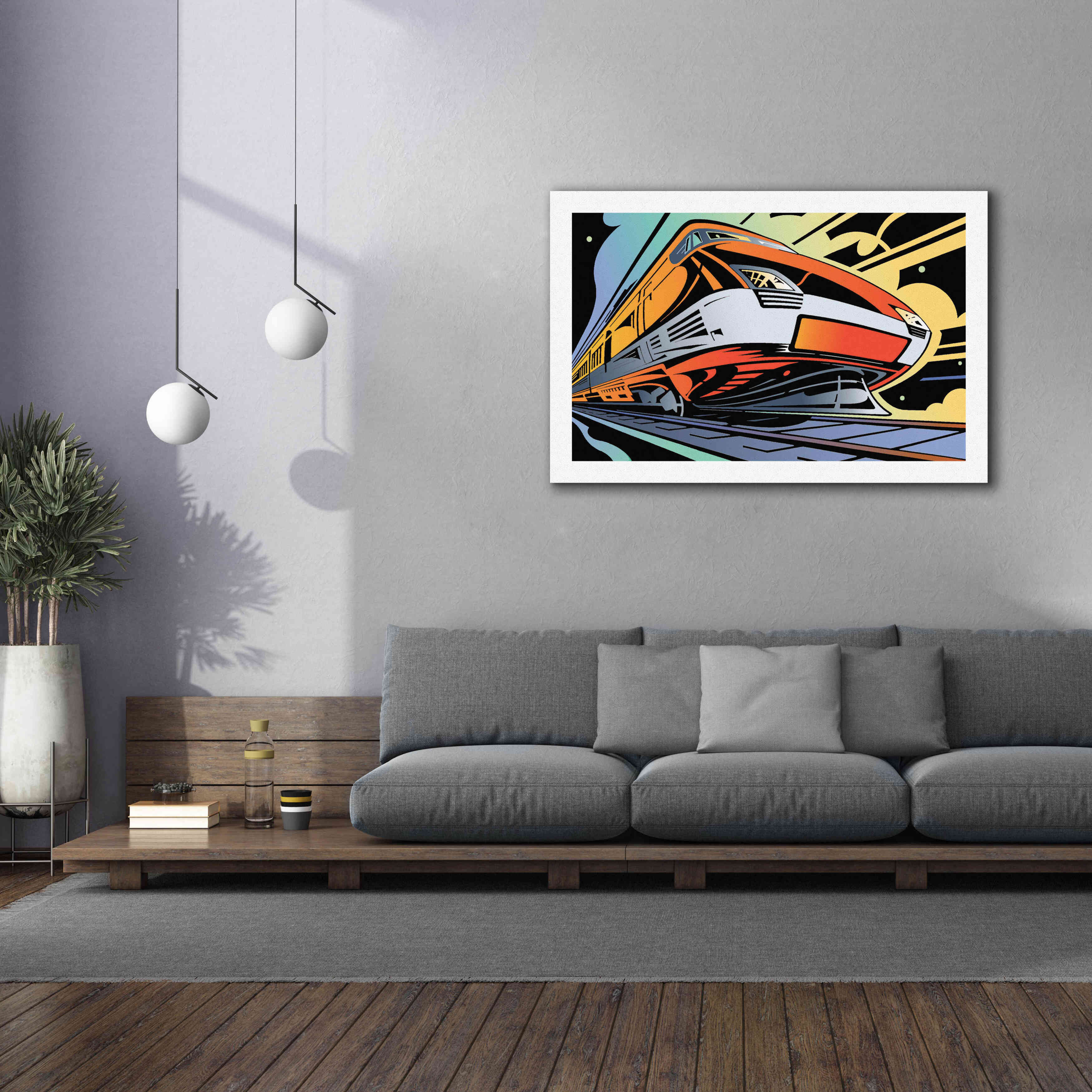 'Train-High Speed' by David Chestnutt, Giclee Canvas Wall Art,60 x 40