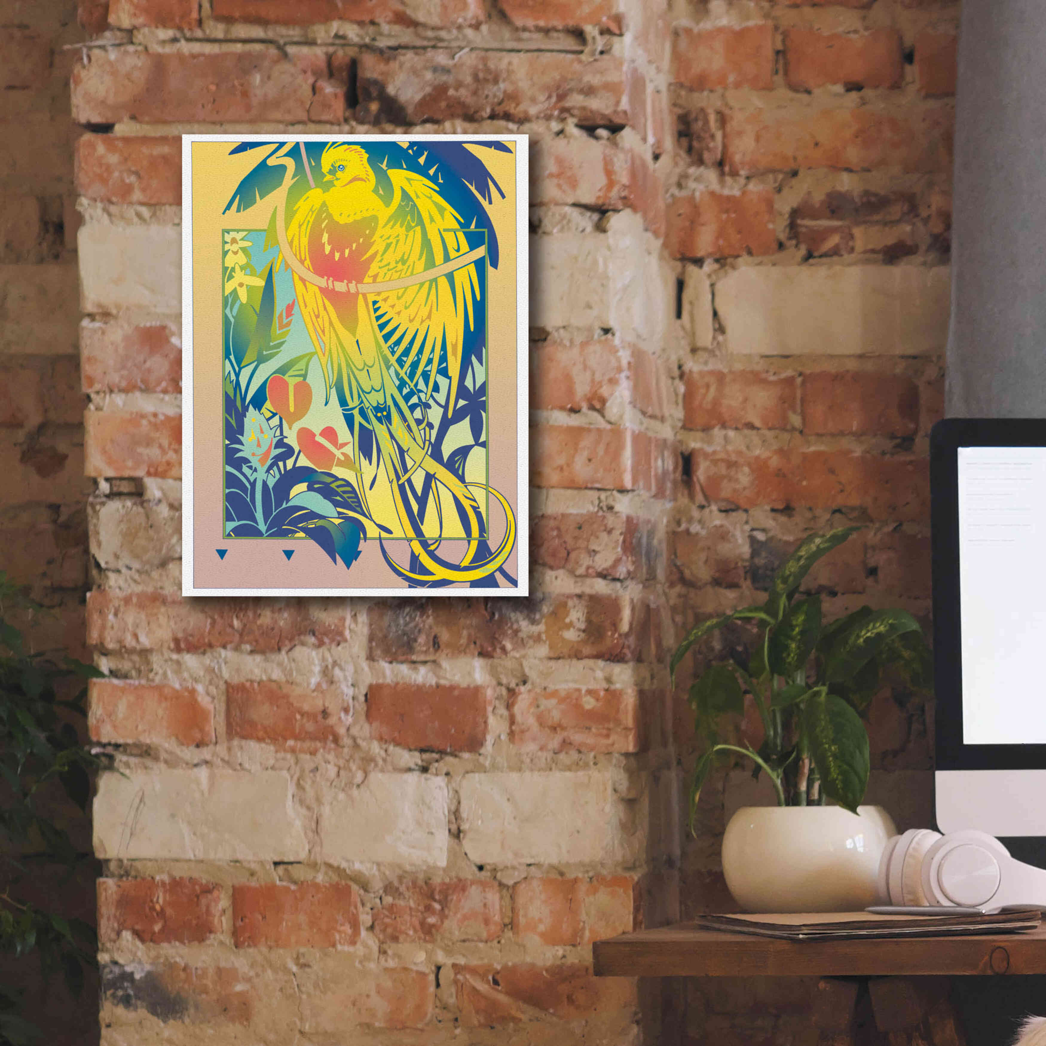 'Tropical Garden' by David Chestnutt, Giclee Canvas Wall Art,12 x 16