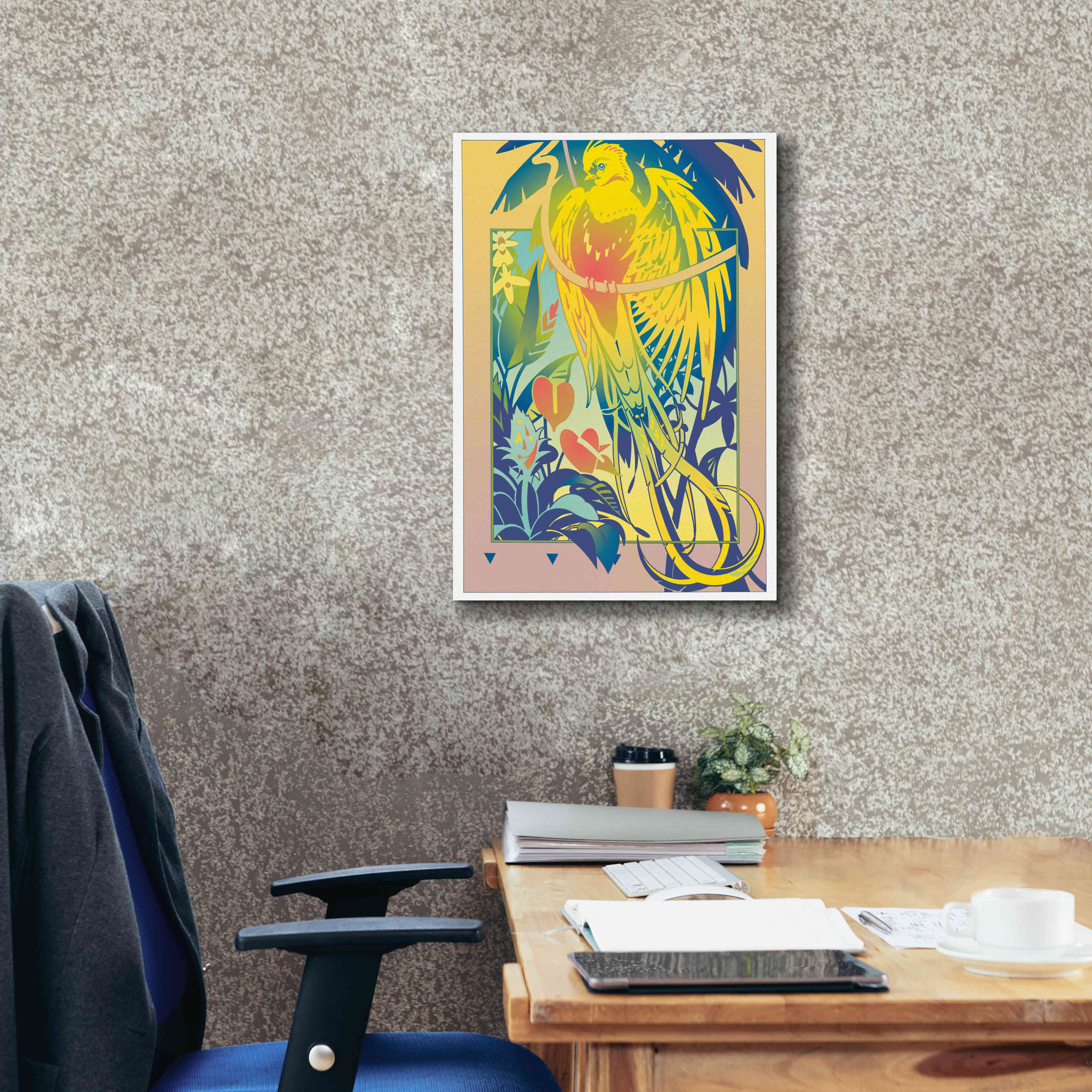 'Tropical Garden' by David Chestnutt, Giclee Canvas Wall Art,18 x 26