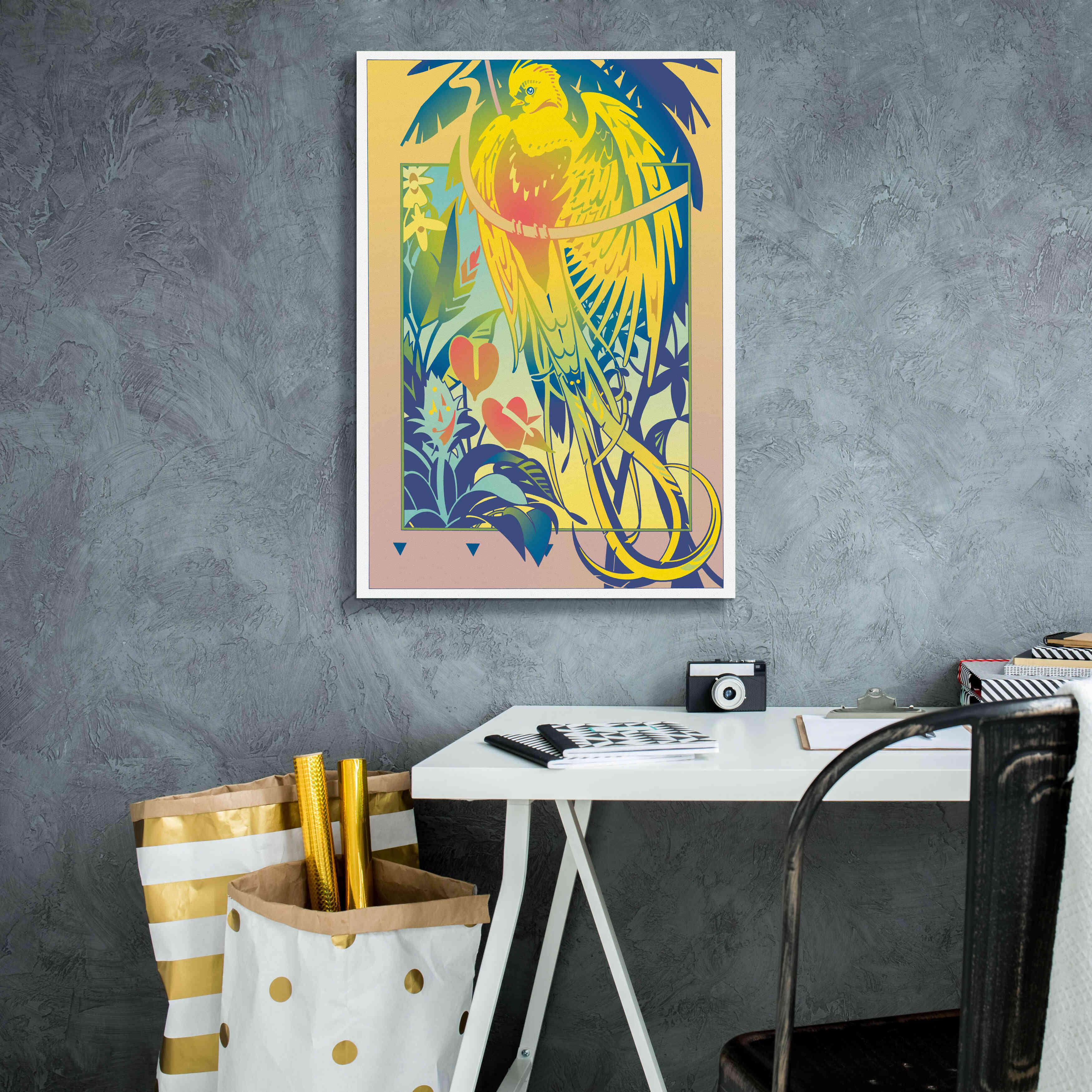 'Tropical Garden' by David Chestnutt, Giclee Canvas Wall Art,18 x 26