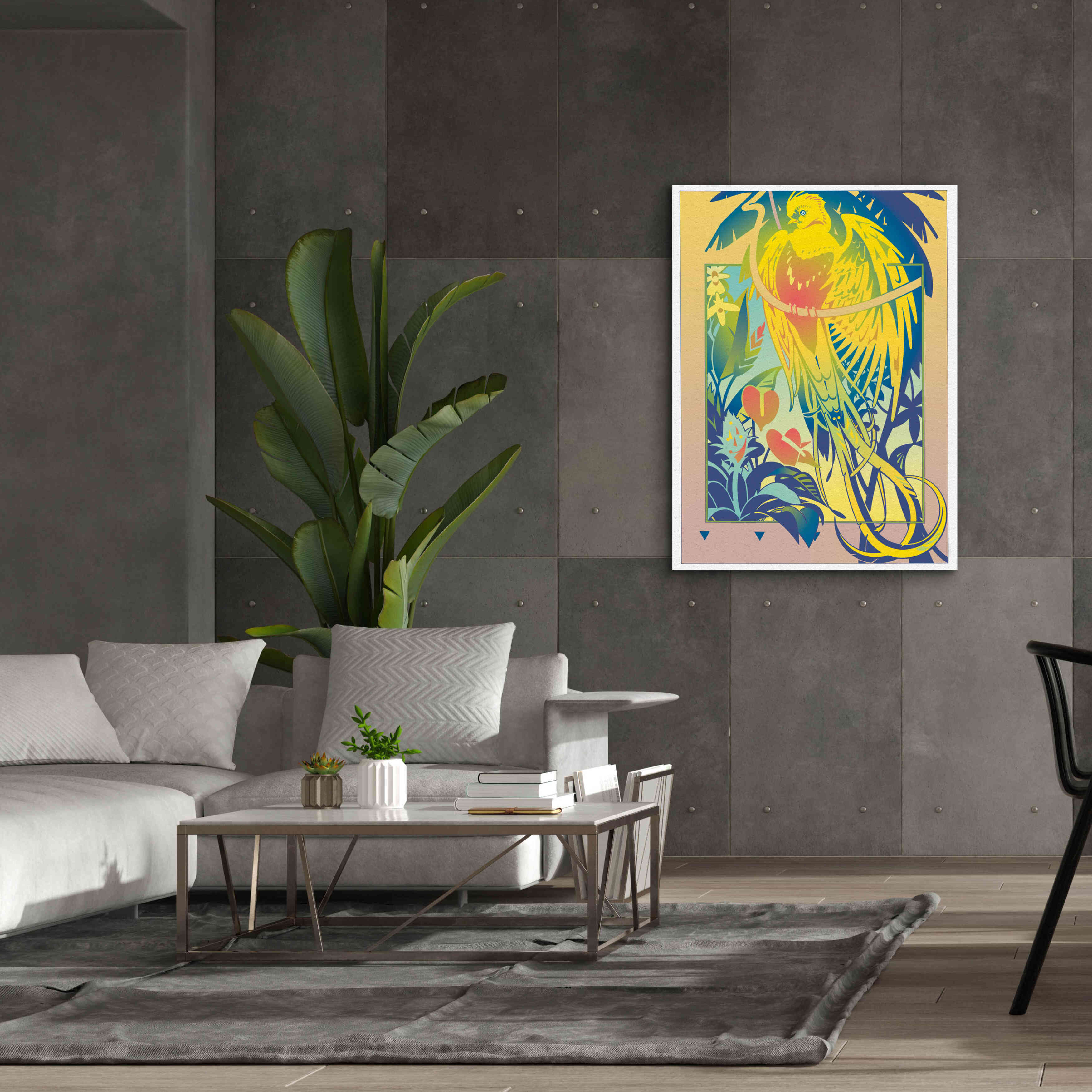 'Tropical Garden' by David Chestnutt, Giclee Canvas Wall Art,40 x 54