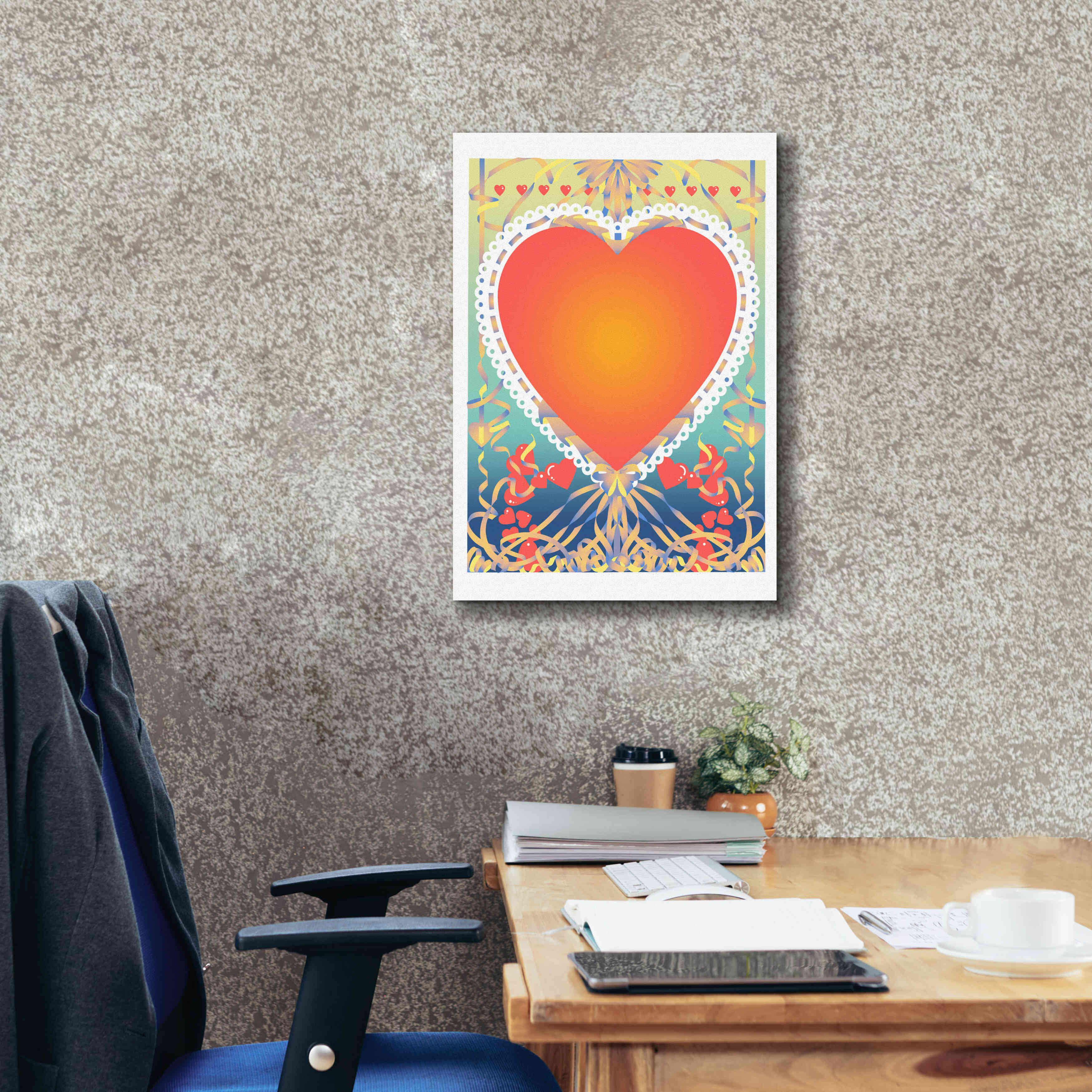 'Valentine Heart' by David Chestnutt, Giclee Canvas Wall Art,18 x 26