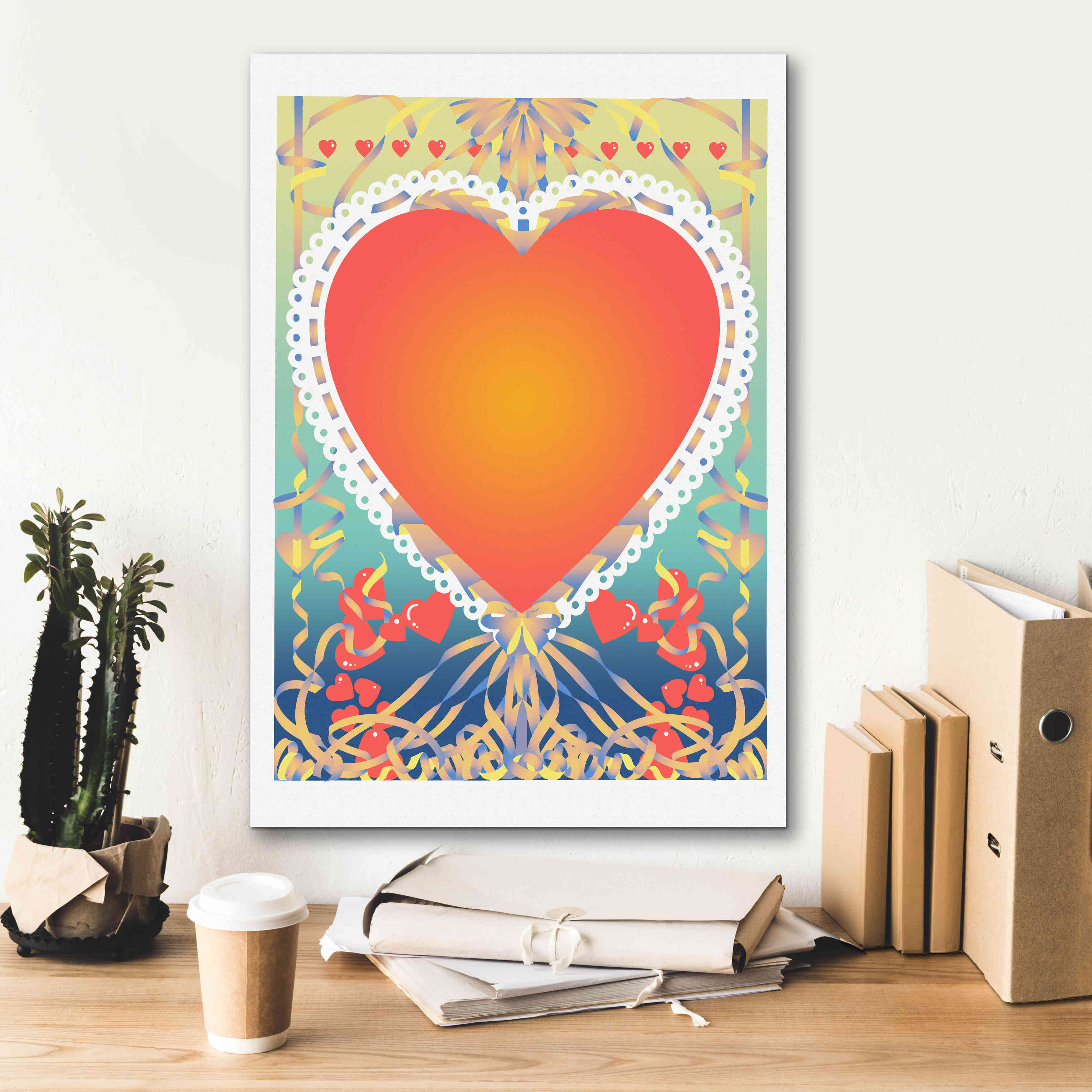 'Valentine Heart' by David Chestnutt, Giclee Canvas Wall Art,18 x 26