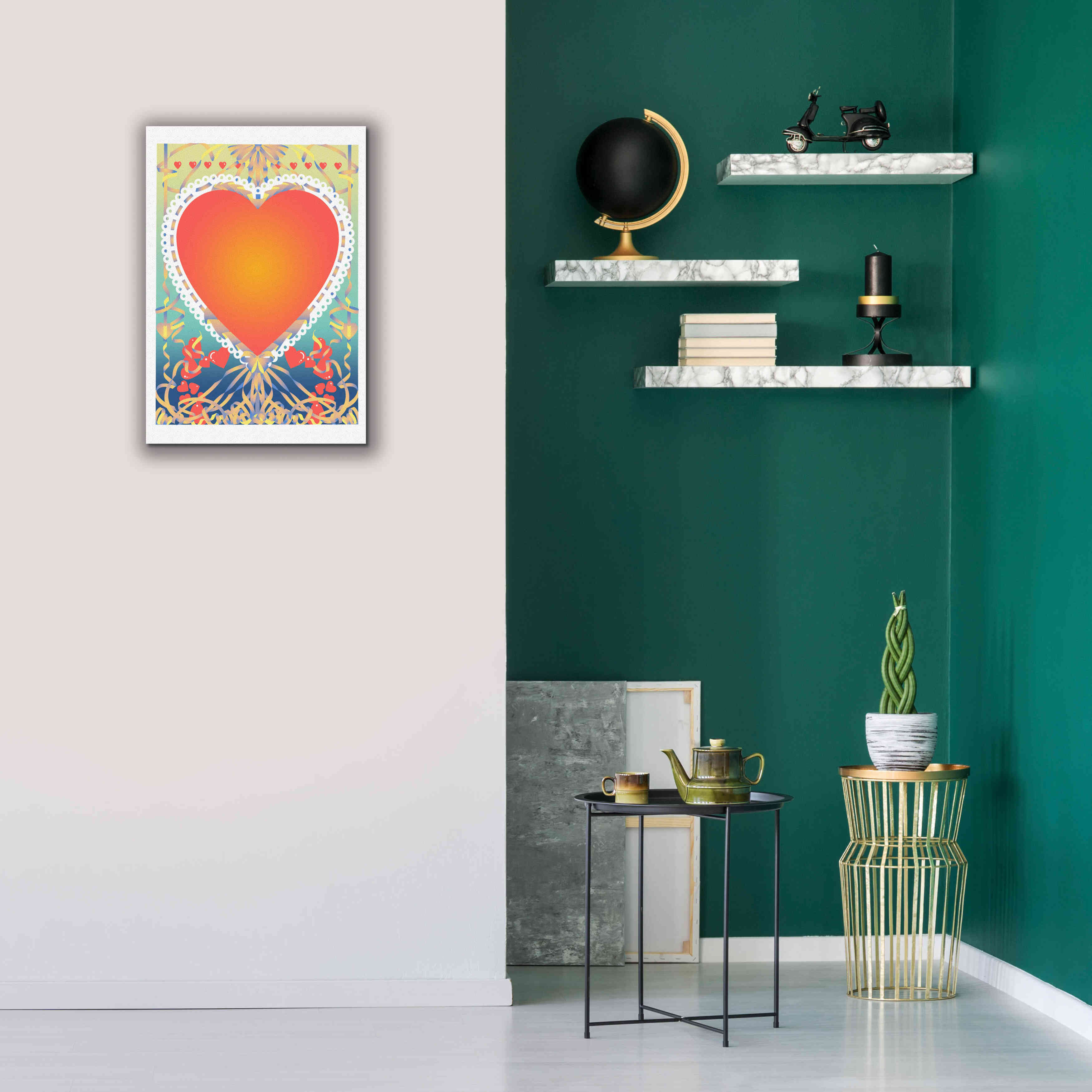 'Valentine Heart' by David Chestnutt, Giclee Canvas Wall Art,18 x 26