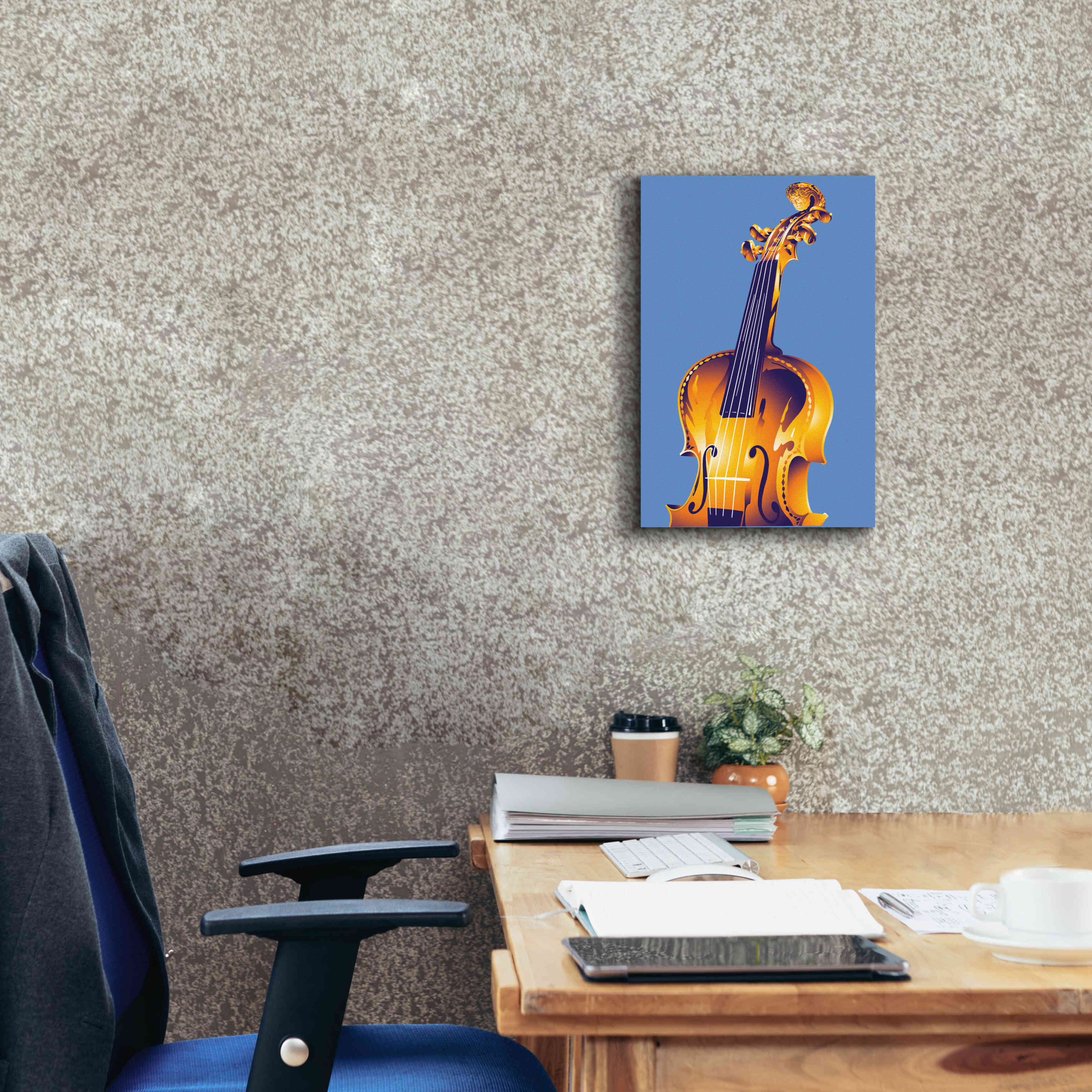 'Violin' by David Chestnutt, Giclee Canvas Wall Art,12 x 18