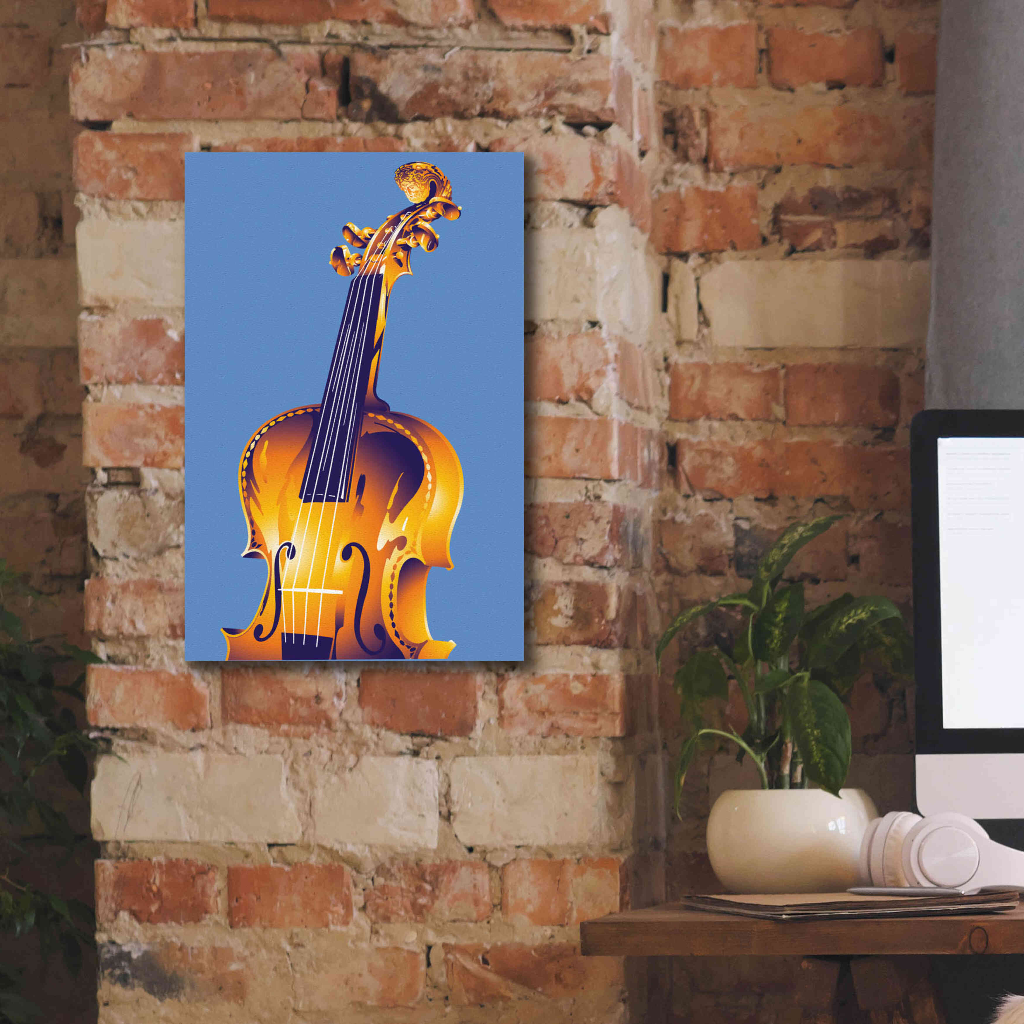 'Violin' by David Chestnutt, Giclee Canvas Wall Art,12 x 18