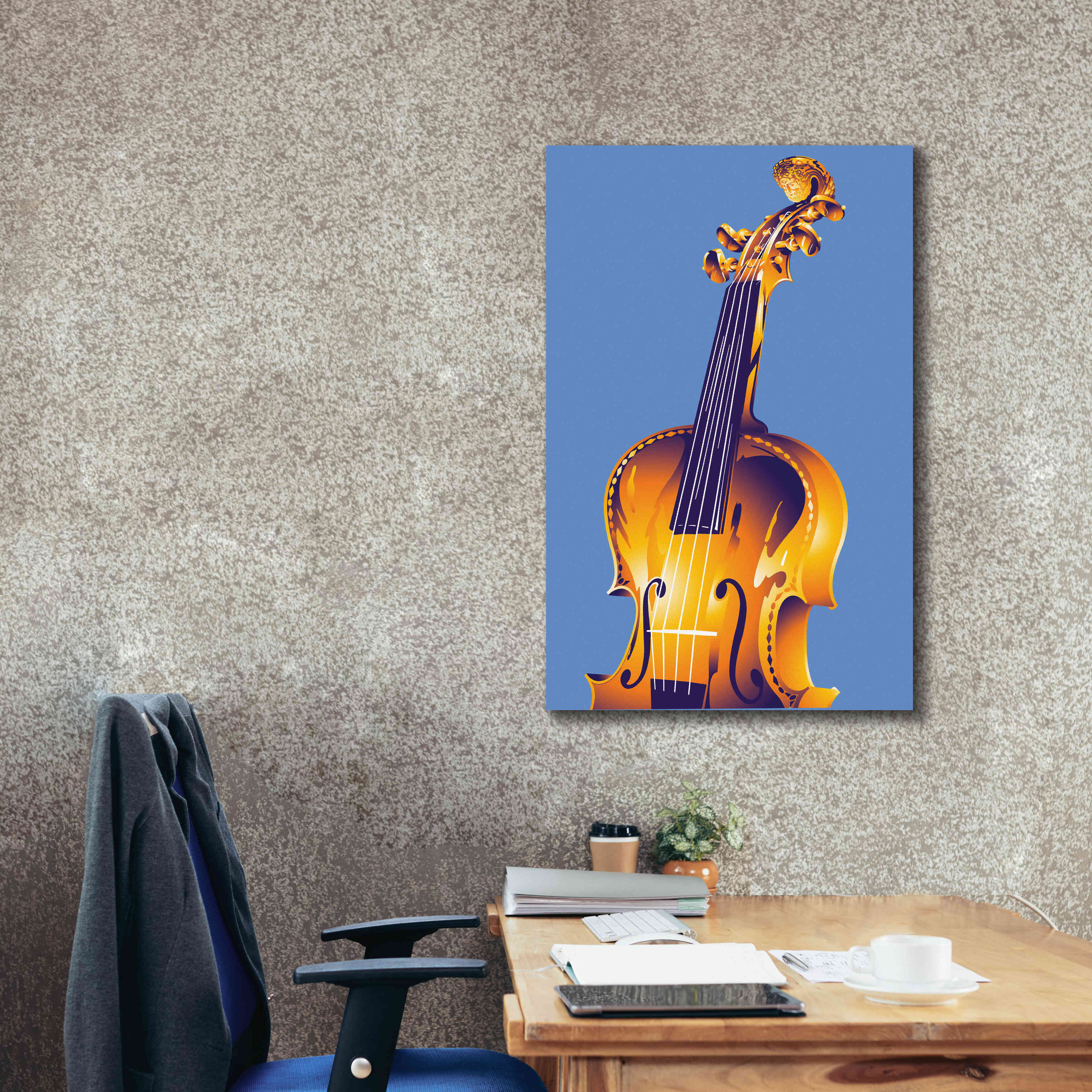 'Violin' by David Chestnutt, Giclee Canvas Wall Art,26 x 40